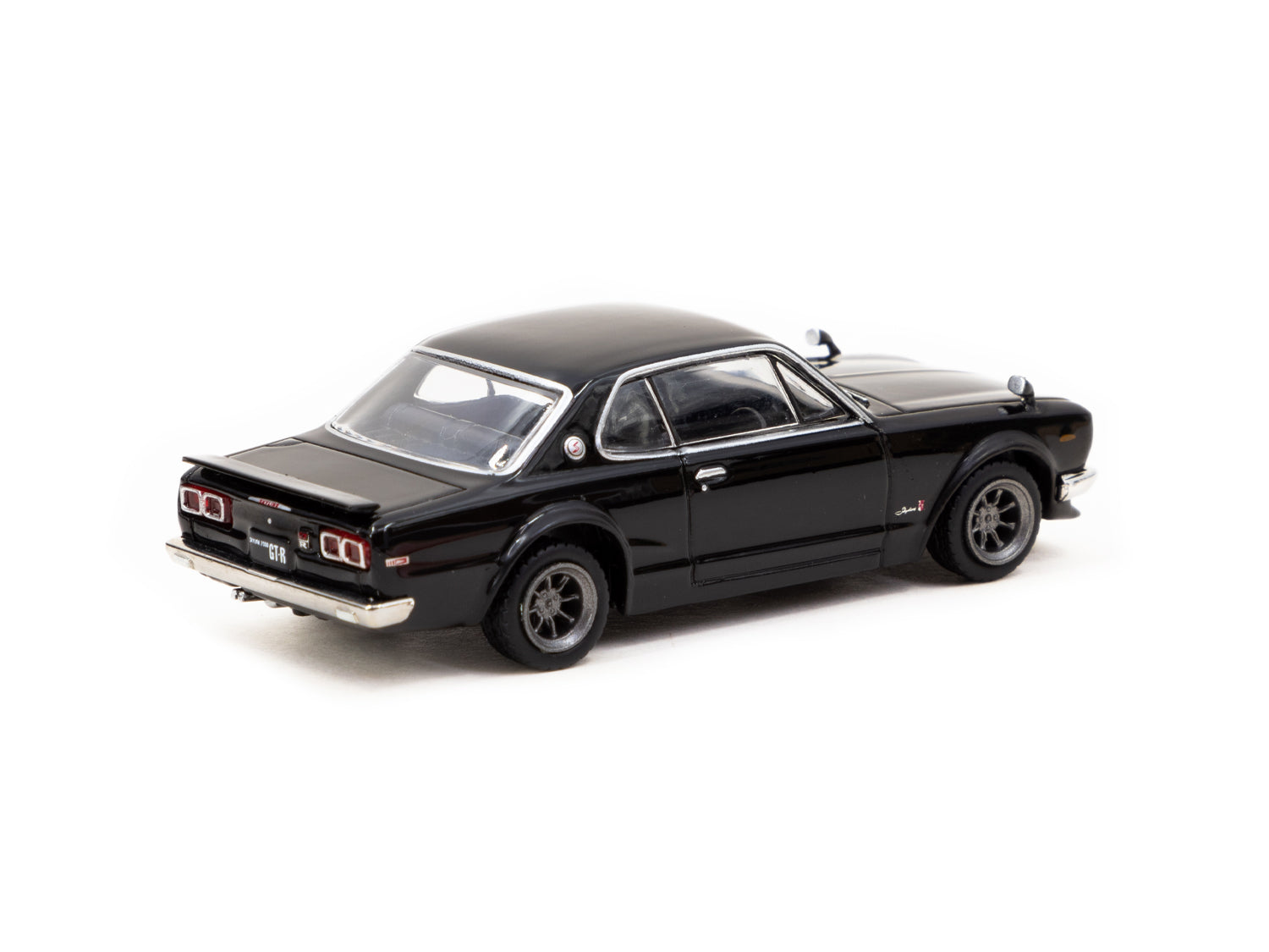 Tarmac Works 1/64 Scale Nissan Skyline 2000GT-R KPGC10 Diecast Model Car - Black - Collectible Miniature Vehicle for Display & Racing Scenes
