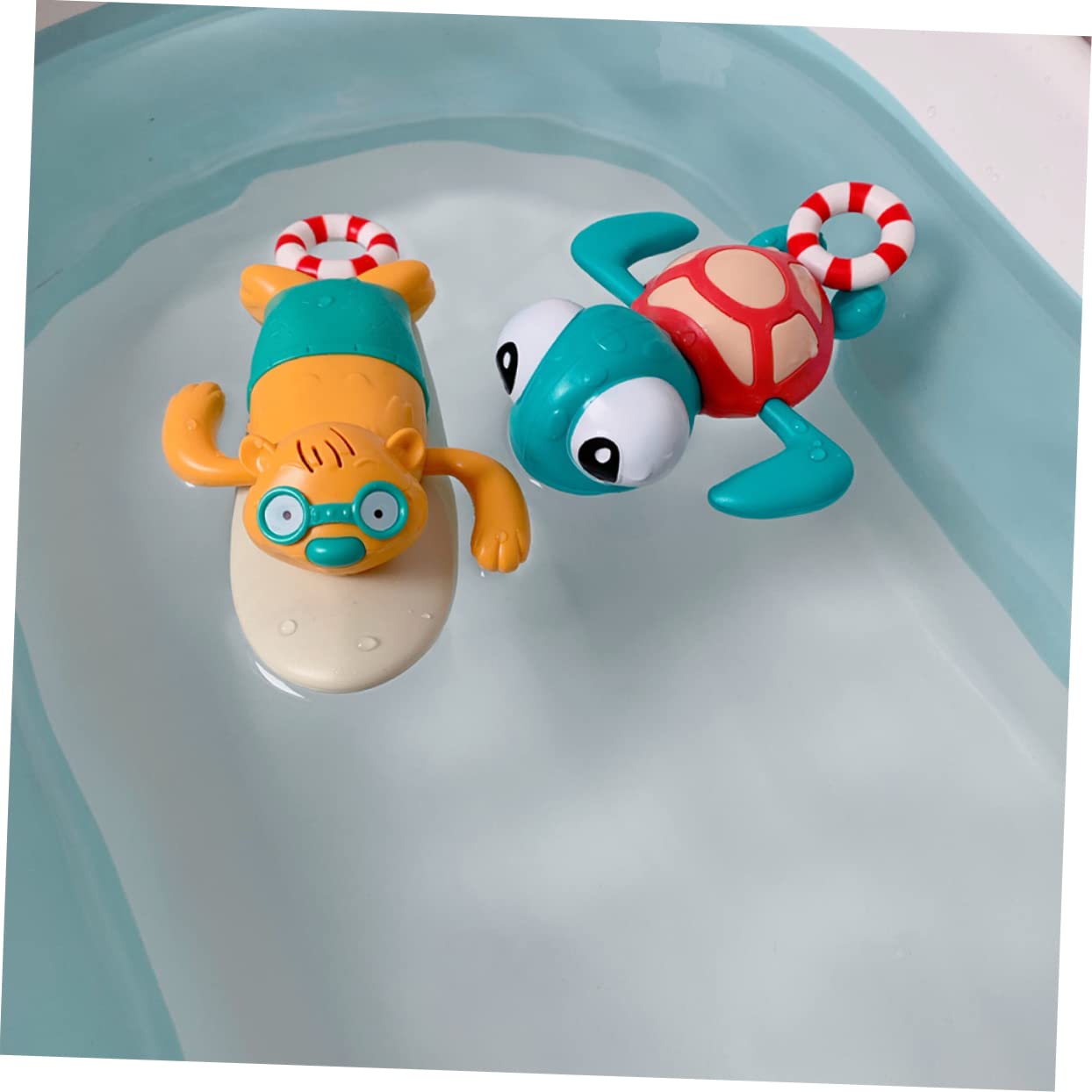 BRIGHTFUFU 1pc Wind Up Bath Toys - Funny Animal Floating Water Toys for Kids, Cute Bathtub Toys for Toddlers, Perfect for Bath Time Fun & Sensory Play