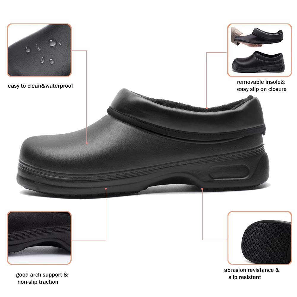 **Slip-Resistant Waterproof Chef Shoes for Men & Women - Comfortable Non-Slip Clogs for Kitchen, Restaurant, Nurse & Garden Work**    *(Perfect for chefs, nurses, restaurant staff, and gardeners who need durable, slip-proof footwear for long shifts!)*