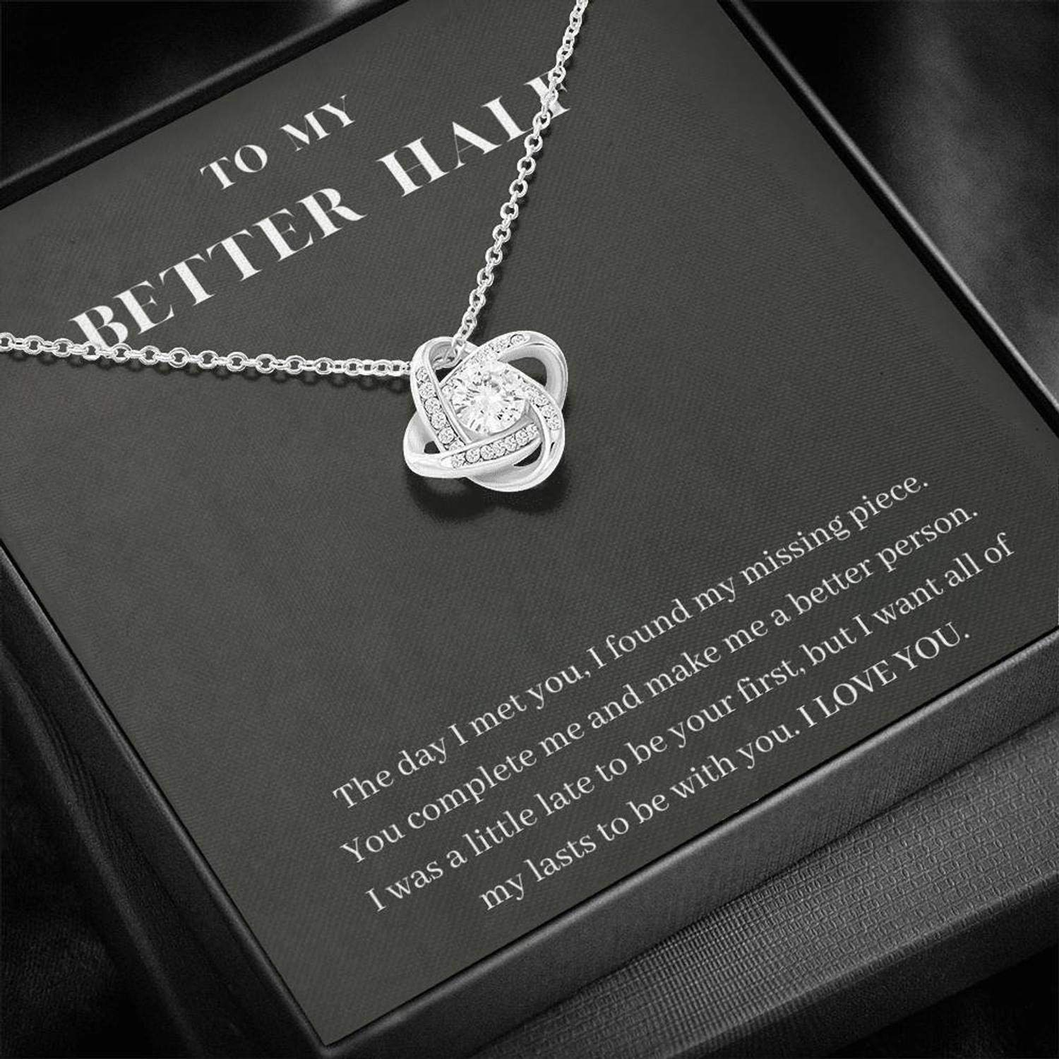 Birthday Gifts Necklace Love Knot Pendant Necklace for Girlfriend/Wife, Wedding Day Gift, Daughter Christmas Present, Anniversary Jewelry, Romantic Keepsake for Her, Perfect for Date Nights and Special Occasions