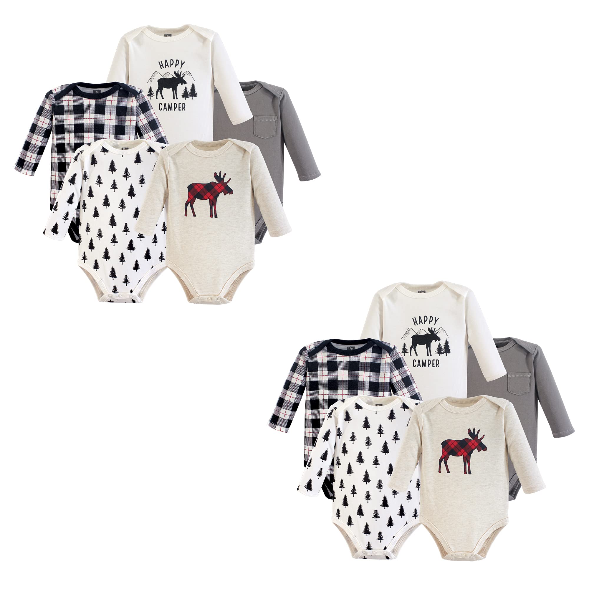Hudson Baby Cotton Bodysuits for Boys & Girls - Soft Long Sleeve for Everyday Wear