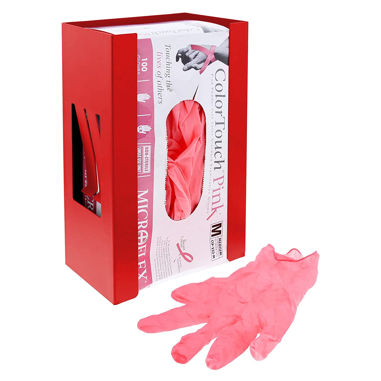 Mayouko Magnetic Dispenser Holder - Wall Mount Organizer for Tissues, Disposal Gloves & Wipes | 8LBS Capacity | Tool Cart Accessory (Red) | Perfect for Kitchen, Bathroom & Workshop Organization