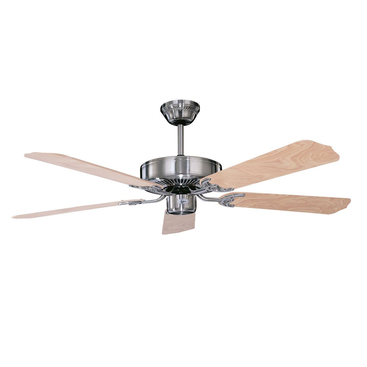 Concord 52 Inch Stainless Steel Ceiling Fan - Energy Efficient, Quiet Operation for Living Room, Bedroom & Office - California Home Style Design