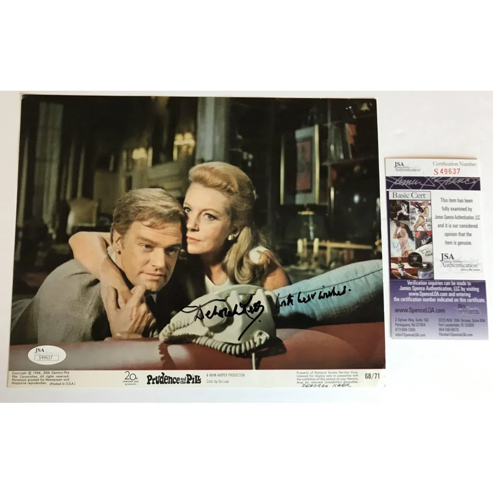 Deborah Kerr Autographed 8x10 Photo with JSA COA - Prudence and the Pill Movie Memorabilia - Perfect for Film Collectors & Classic Cinema Fans