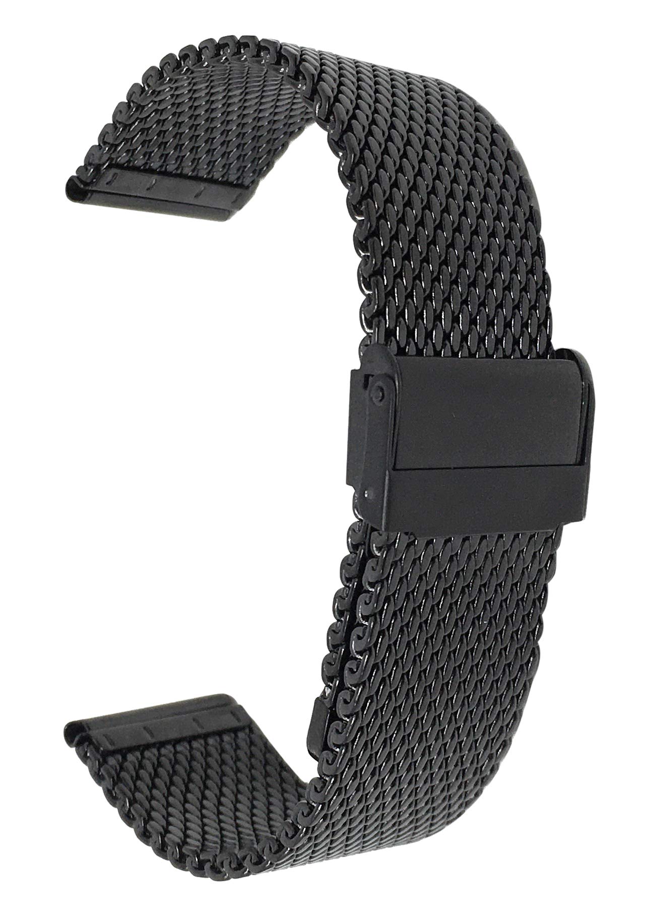 Stainless Steel Mesh Watch Band for Men & Women - 20mm Adjustable Strap for Daily Wear