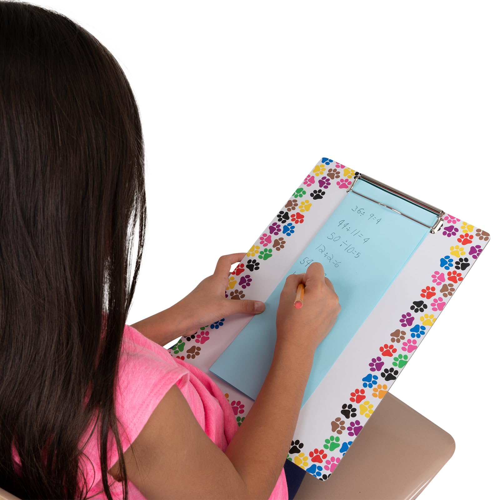 Paw Print Clipboards - Set of 6 for Classroom & Office Use