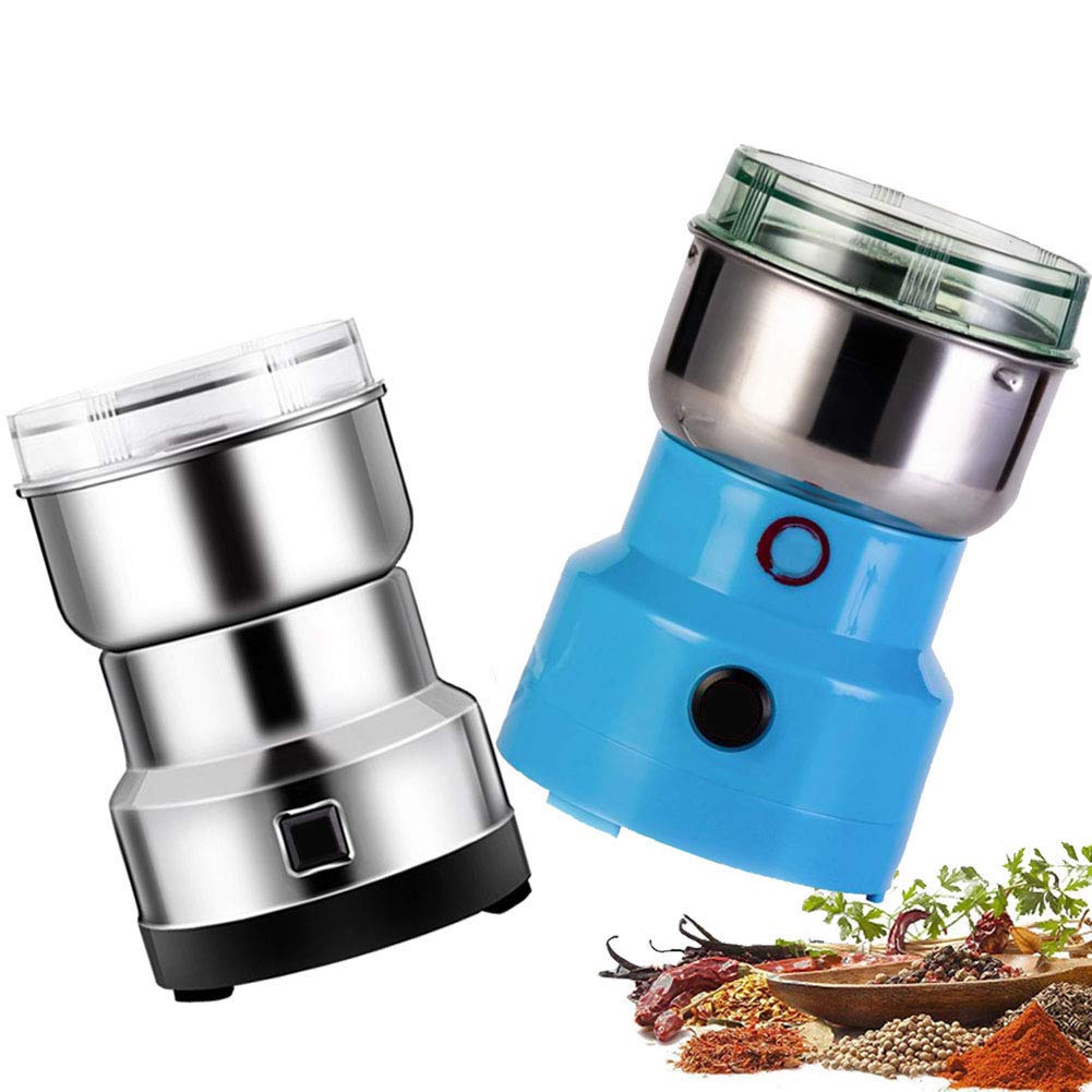 High-Power Electric Grain Grinder Mill - 10-Second Rapid Grinding for Coffee Beans, Spices, Herbs & Seasonings | Stainless Steel Multifunction Smash Machine | Perfect for Home Kitchens, Coffee Shops & Bakeries