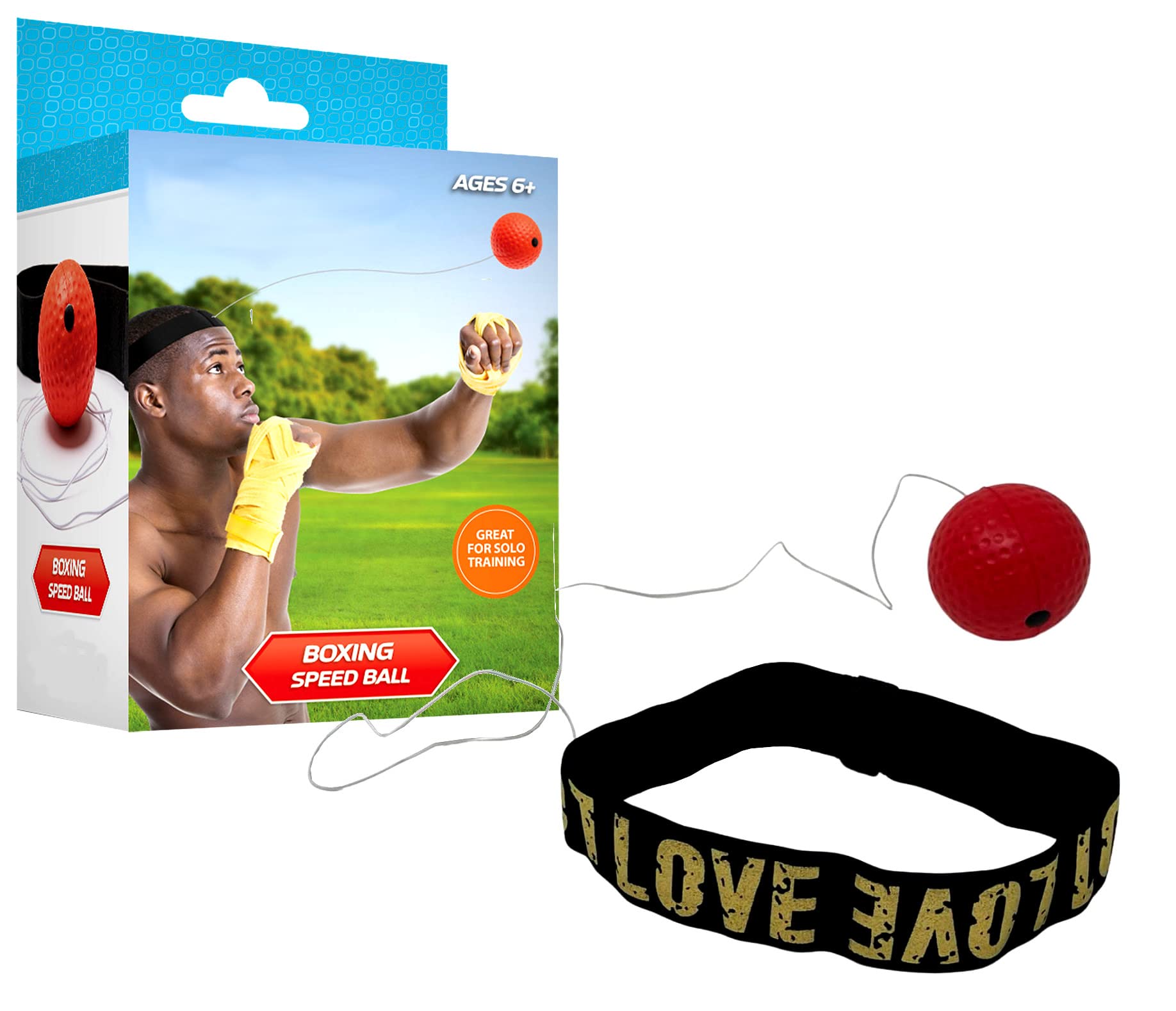 React Reflex Ball Training Set - Boxing Reflex Ball with Adjustable Headband for Men & Women - Improve Hand-Eye Coordination & Full-Body Workout - Perfect Boxing Gift for Fitness Enthusiasts | Great for Home Gym, Boxing Training & Stress Relief