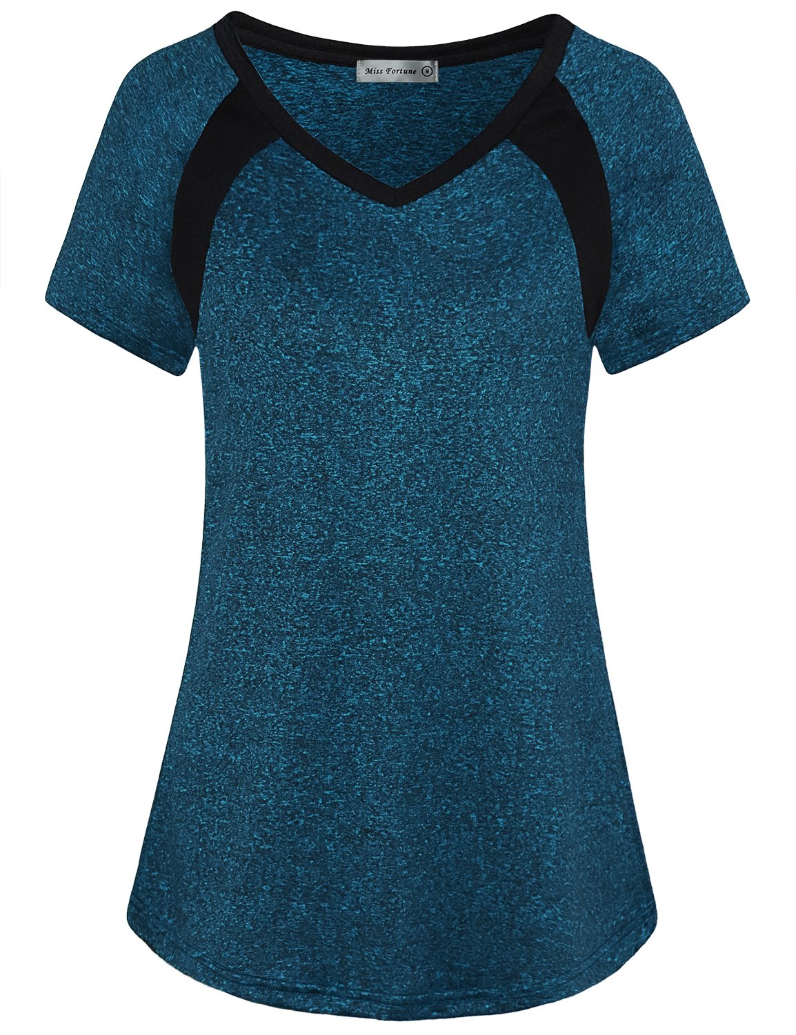 MISS FORTUNE Women's Active Wear Workout Top - Breathable Yoga Shirt for Gym, Running & Fitness - Comfortable Exercise Clothes for Yoga, Pilates & Training