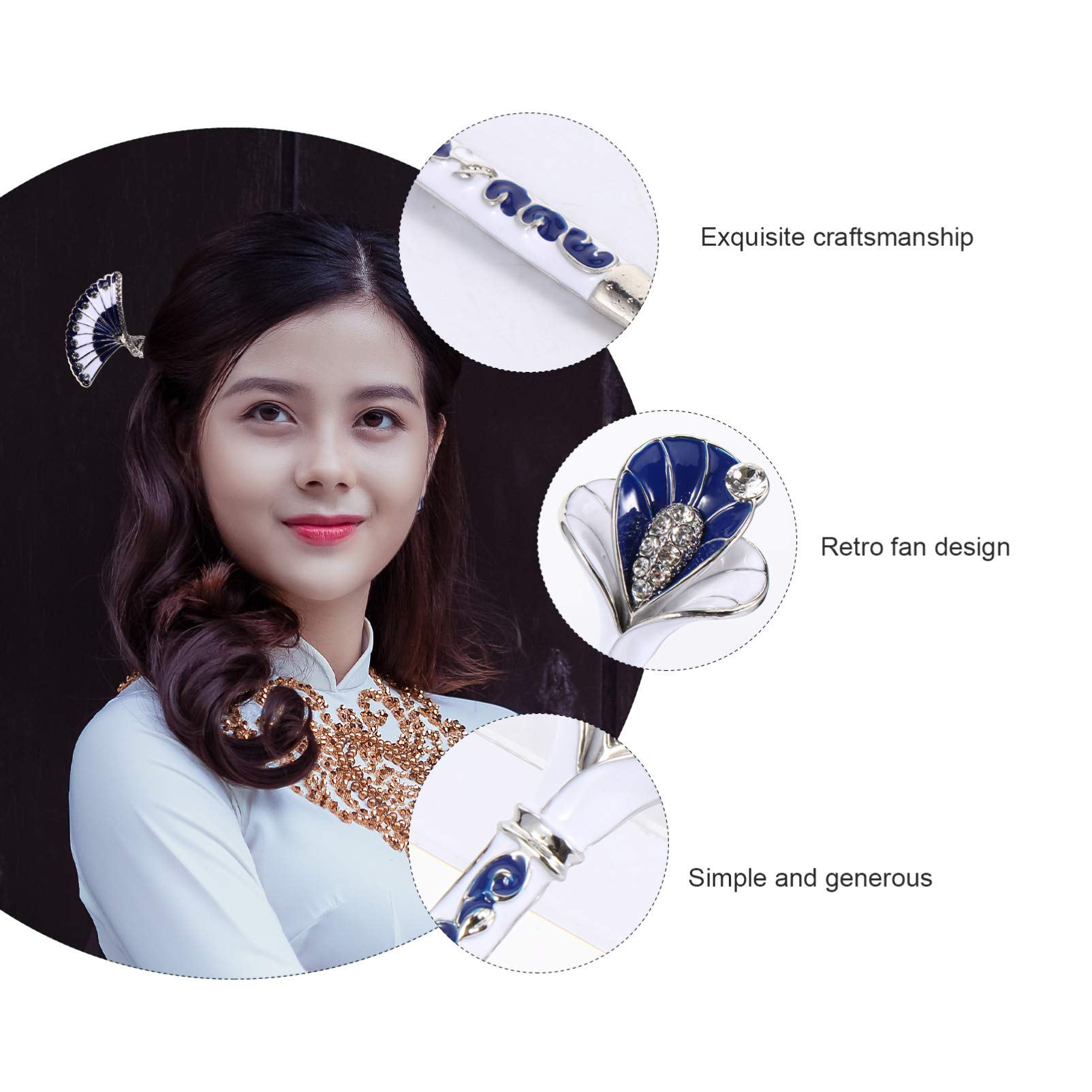 Beaupretty Crystal Leaf Hair Stick - Chinese Hanfu Hairpin, Bridal Hair Clip & Chignon Maker for Long Hair - Elegant Hair Accessories for Weddings, Cosplay, and Traditional Chinese Style