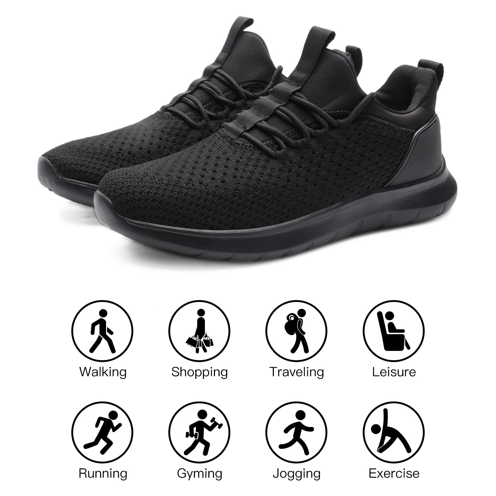 Men's Slip-On Running Shoes - Ultra Lightweight Breathable Mesh Sneakers for Walking, Workout & Athletic Training - Non-Slip Comfort for Gym, Jogging & Daily Wear