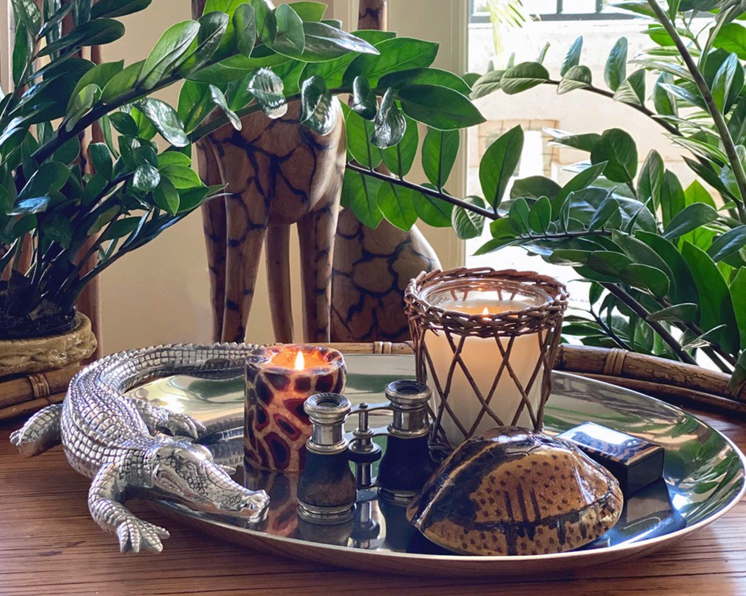 Arthur Court Designs Aluminum Alligator Oval Serving Platter - 14
