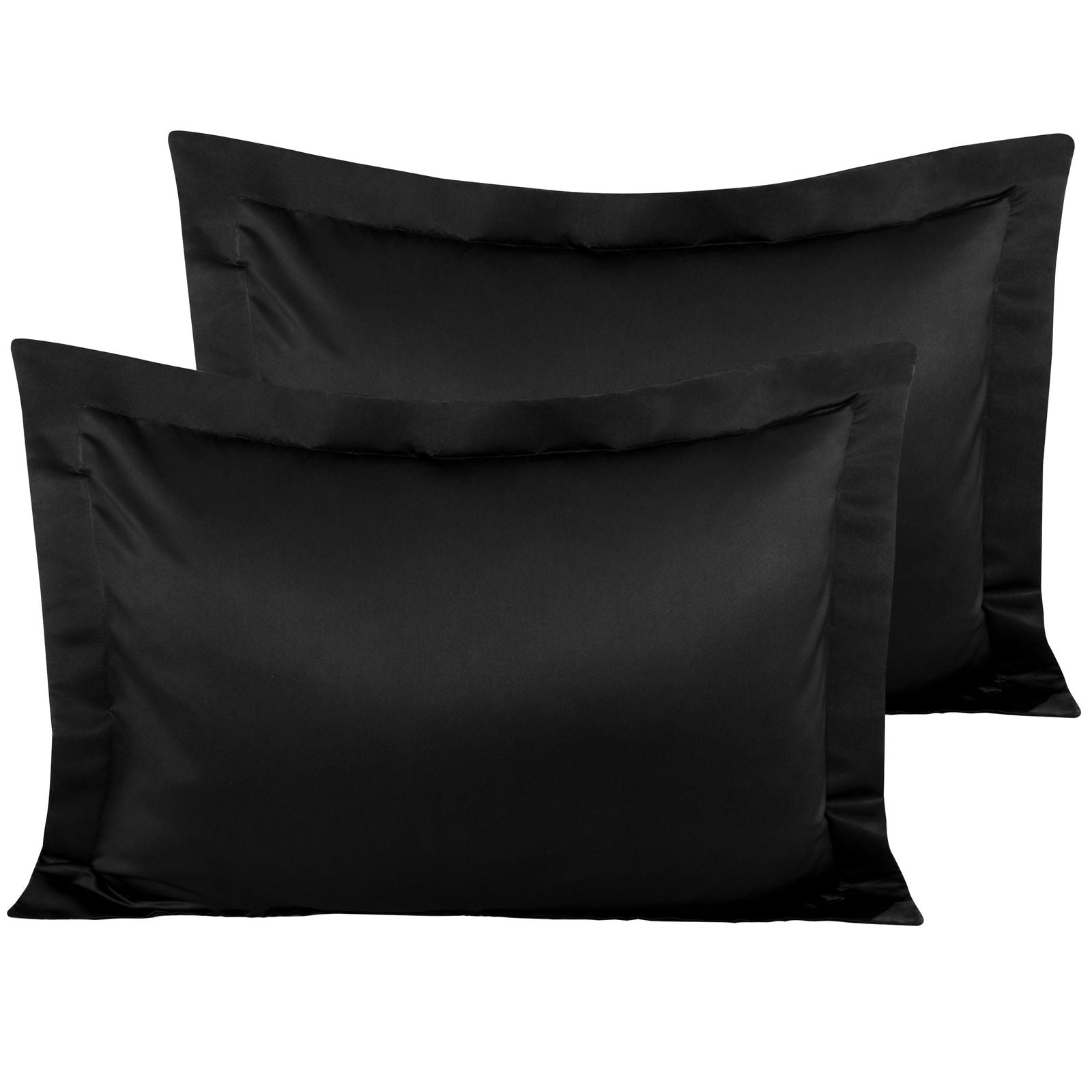 NTBAY 2 Pack Satin Pillowcases with Envelope Closure - Soft Luxury Pillow Shams for Bedroom, Hotel & Travel (20x26 Inches) - Wrinkle & Fade Resistant