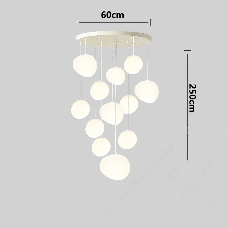 Lava Stone Pendant Light Fixture - Modern Chandelier Lighting for Dining Room, Kitchen Island & Bedroom Decor