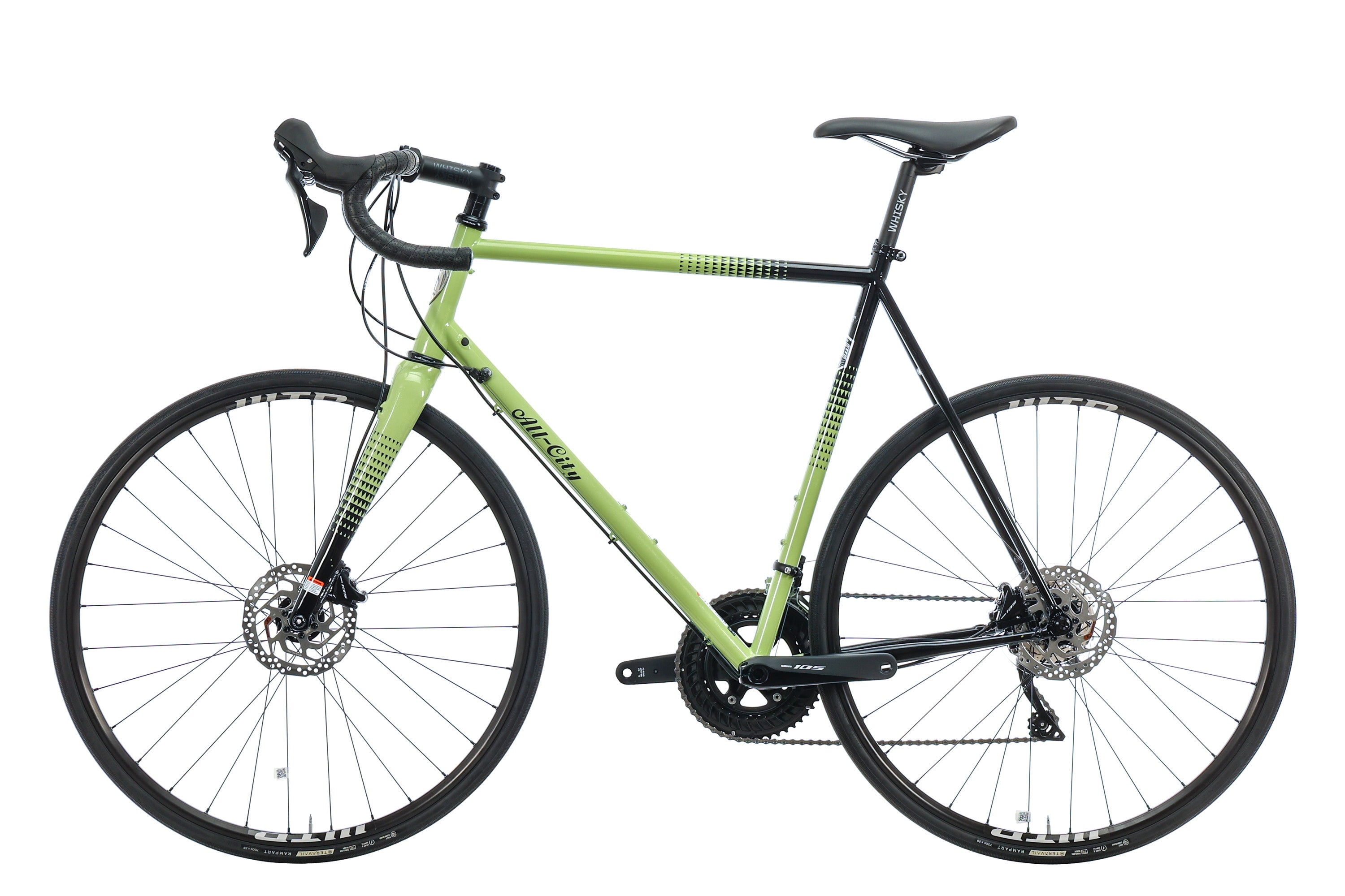 All City Zig Zag 105 Road Bike 2023 - 58cm Lightweight Aluminum Frame with Shimano 105 Groupset - Perfect for Commuting, Fitness Riding & Weekend Adventures