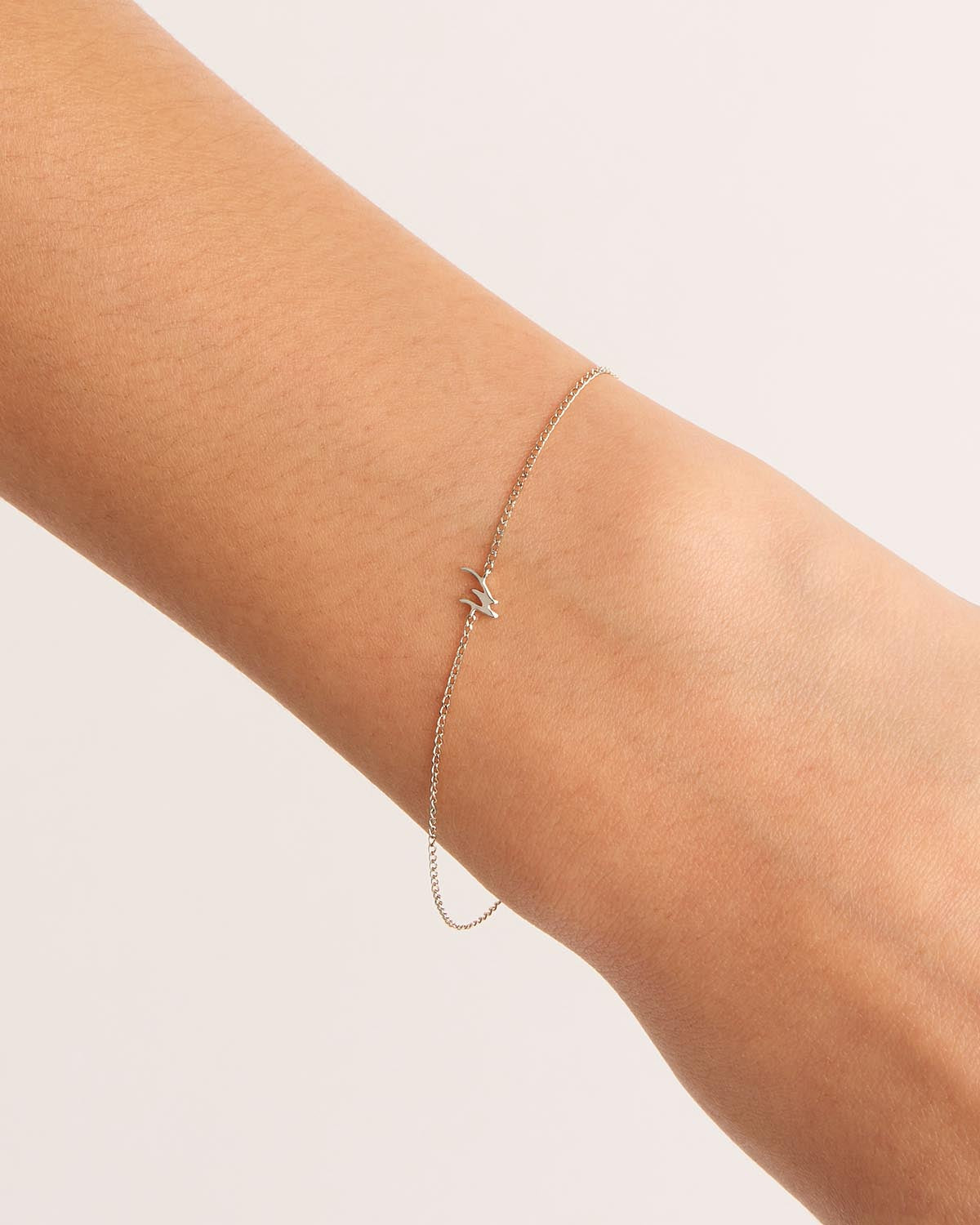 Sterling Silver Love Letter Bracelet - Engraved Romantic Gift for Her - Perfect for Anniversaries, Valentine's Day & Special Occasions