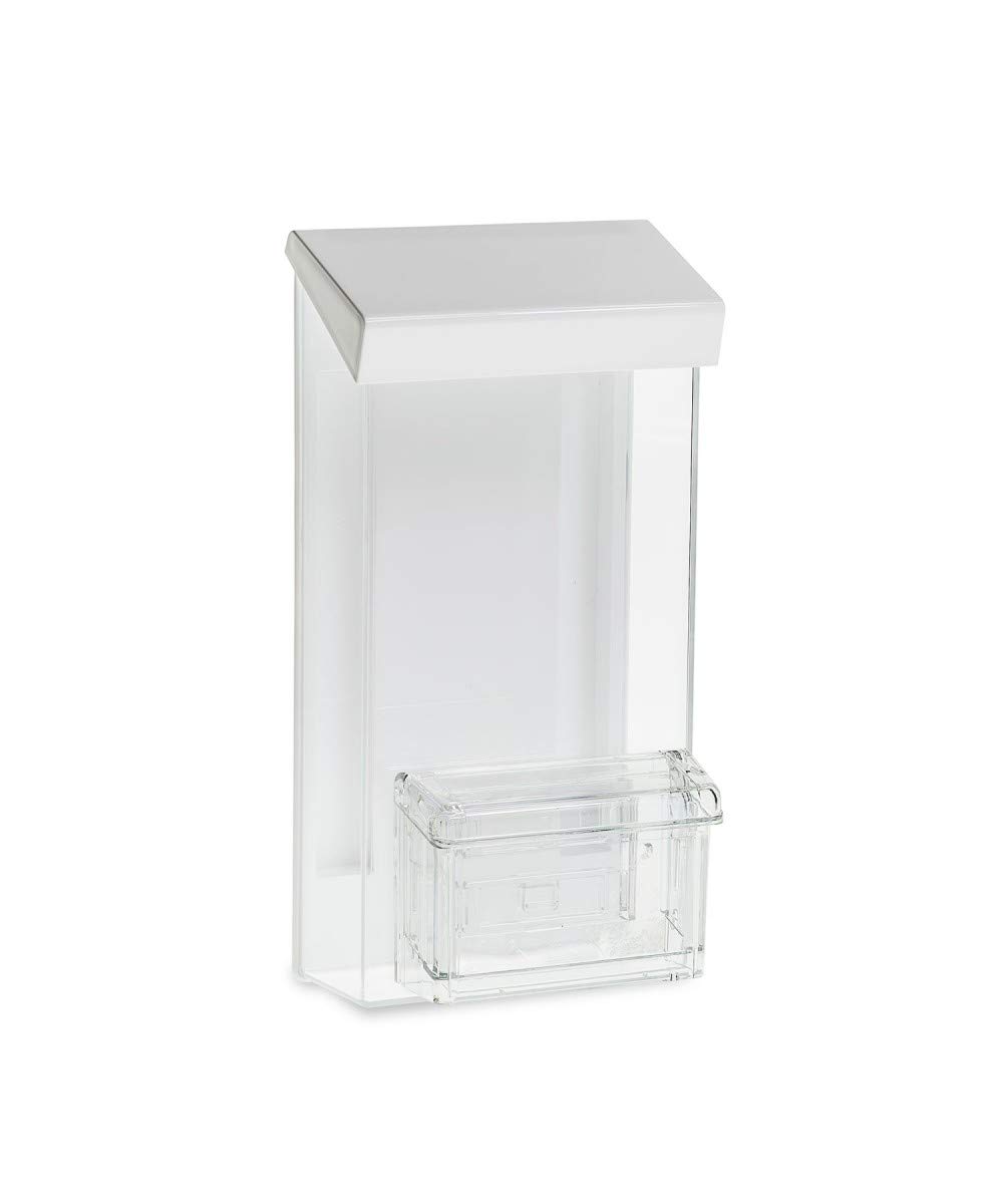 Source One Outdoor Trifold Brochure Display with Business Card Slot - White Lid - Perfect for Restaurants, Hotels & Trade Show Booths