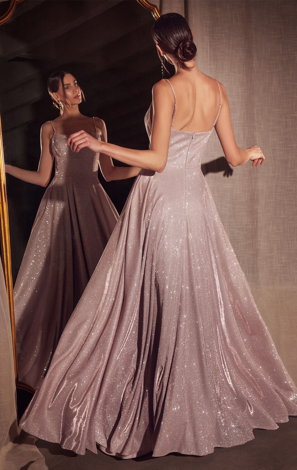 Eileen Gown - Sparkling A-Line Long Evening Dress for Women | Elegant Prom, Wedding, Party & Formal Occasions
