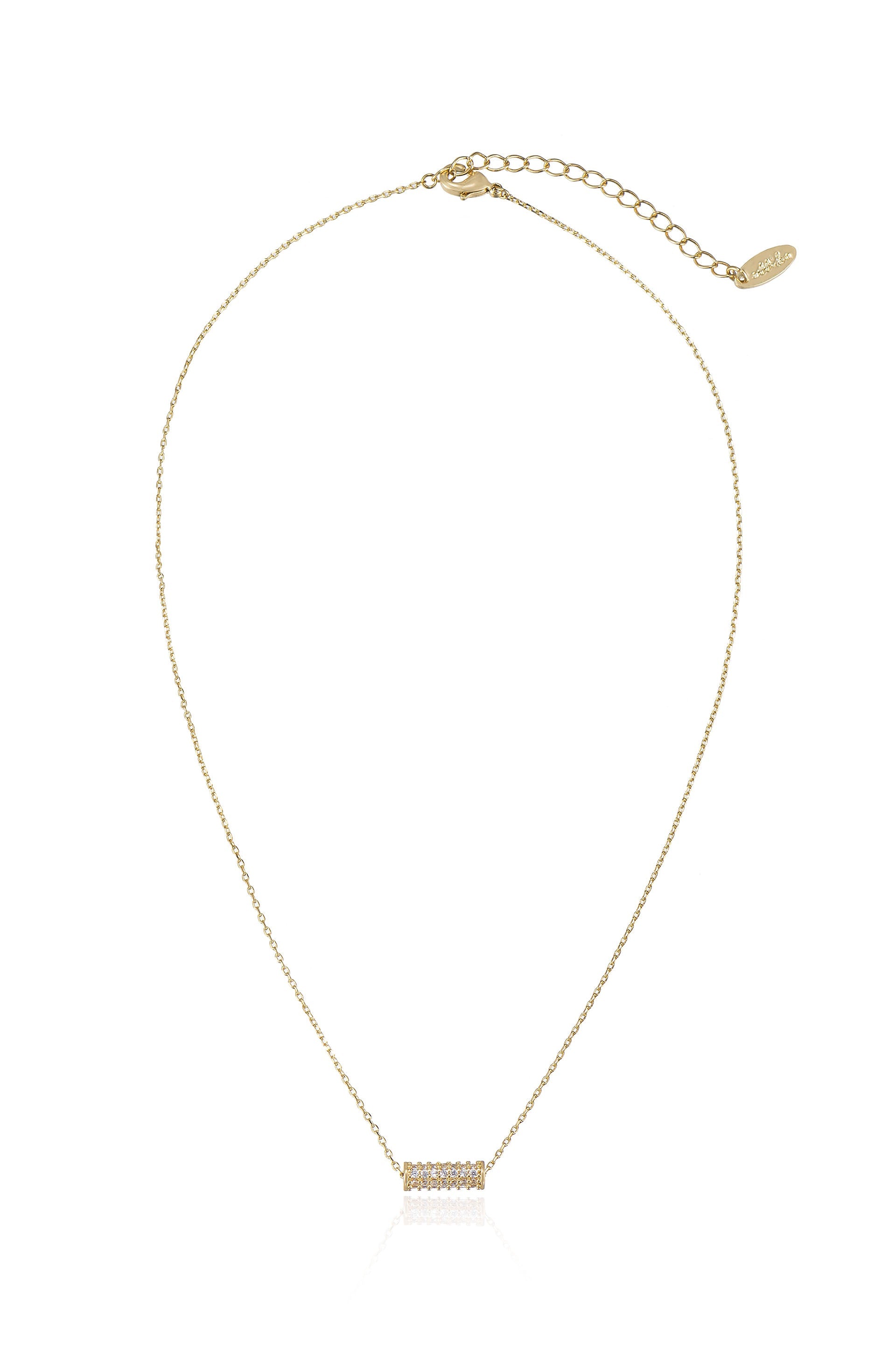 Elegant Crystal Cylinder Necklace for Women - Minimalist Pendant Jewelry Gift for Her - Perfect for Weddings, Parties & Everyday Wear