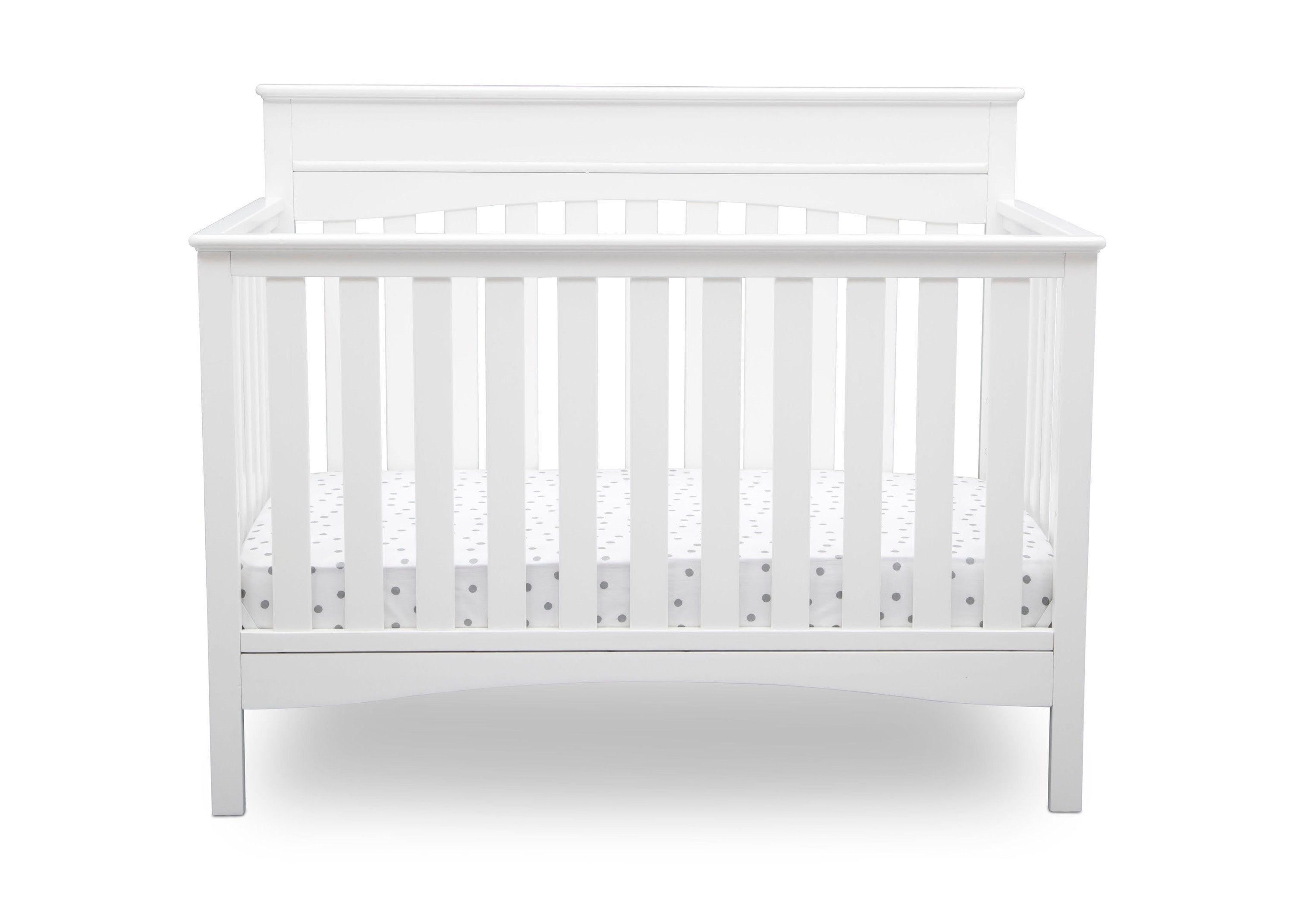 Skylar 4-in-1 Convertible Baby Crib - White Nursery Furniture for Newborn to Toddler Bed | Perfect for Modern Nursery, Bedroom & Daycare