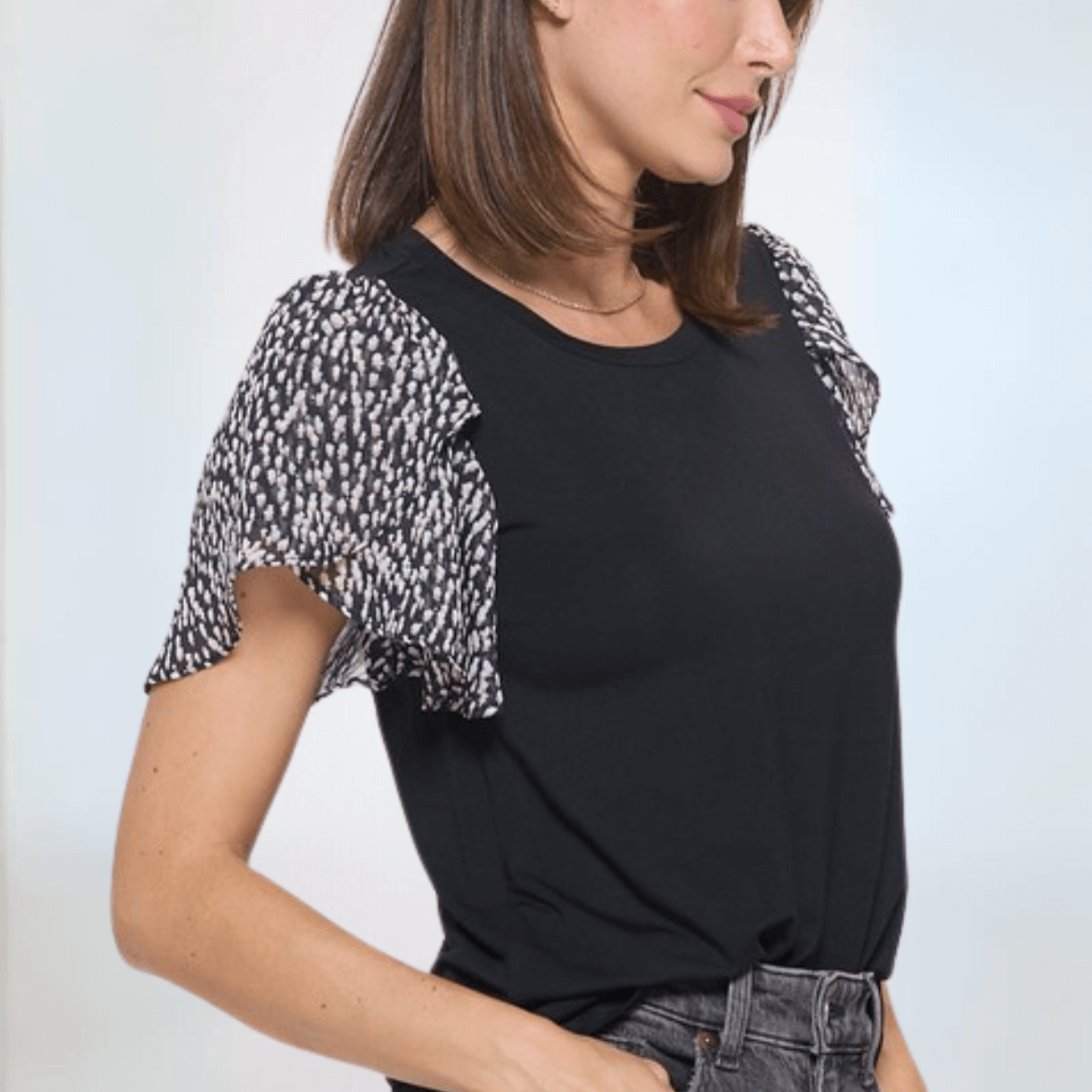 Elegant Chiffon Tulip Sleeve Blouse for Women - Summer Floral Print Tops - Perfect for Office, Date Night & Special Occasions