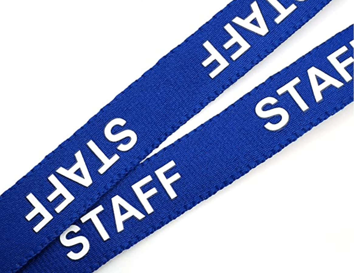 Staff ID Card Holder Lanyard - 50 Pack for Office Security & Events