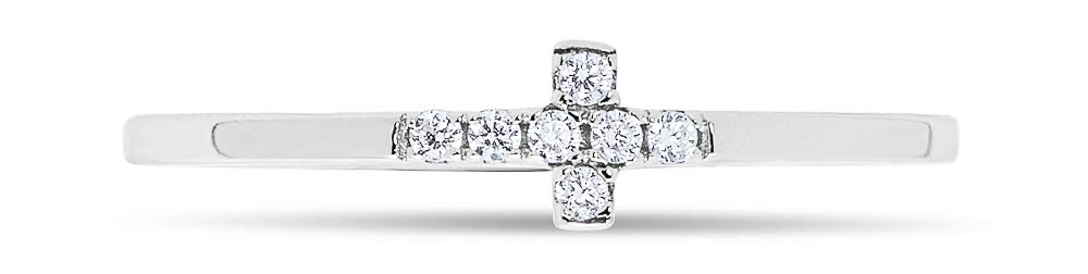 Elegant Milla Cross Rings for Women - 925 Sterling Silver & 14K Gold Plated Religious Jewelry - Perfect Christian Gifts, Catholic Gifts & Spiritual Accessories for Church, Weddings & Daily Wear