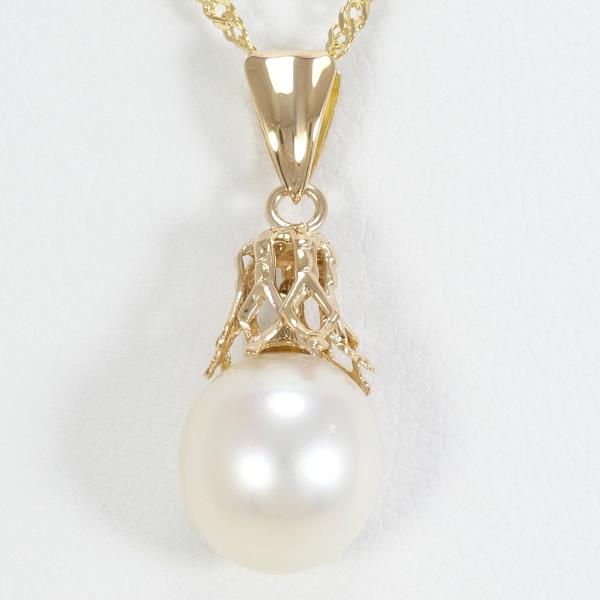 18K Yellow Gold Pearl Necklace for Women - Elegant Luxury Jewelry Gift for Brides, Anniversary & Special Occasions