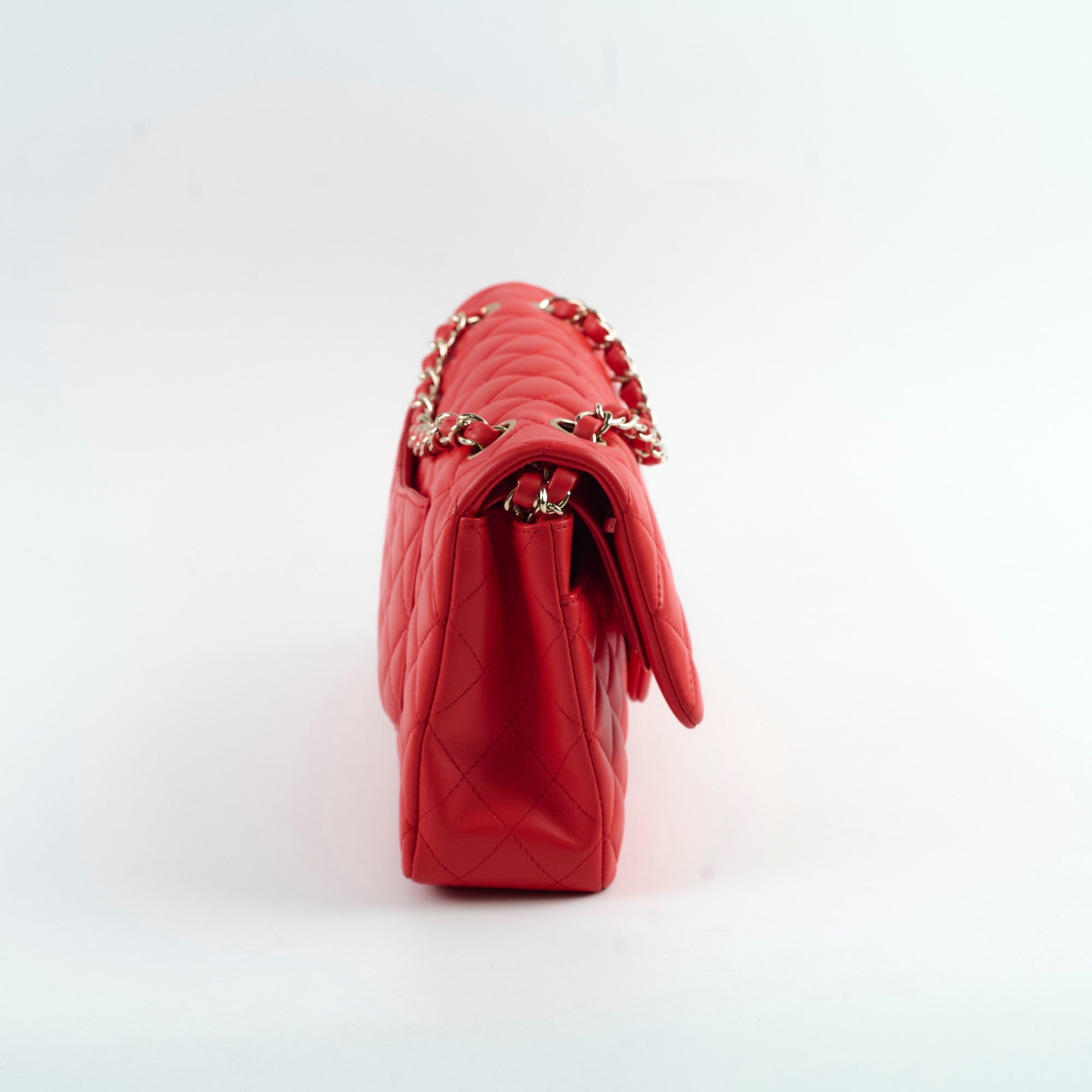 Chanel Medium Classic Flap Bag in Red Lambskin Leather - Luxury Handbag for Women, Perfect for Parties, Dates & Special Occasions