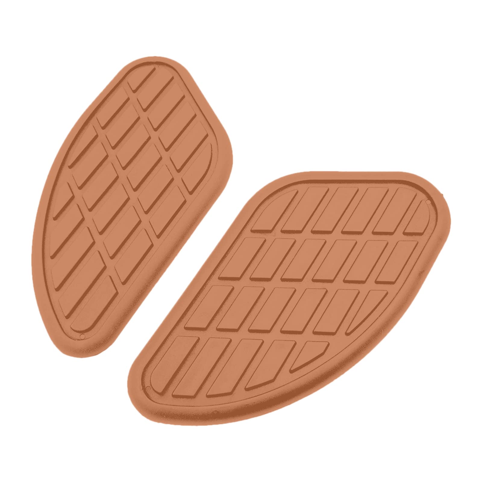 Anti-Slip Motorcycle Tank Traction Pad - Rubber Knee Grip Decal for Enhanced Riding Stability & Fuel Tank Protection (Brown) - Perfect for Cruiser, Sport & Adventure Bikes