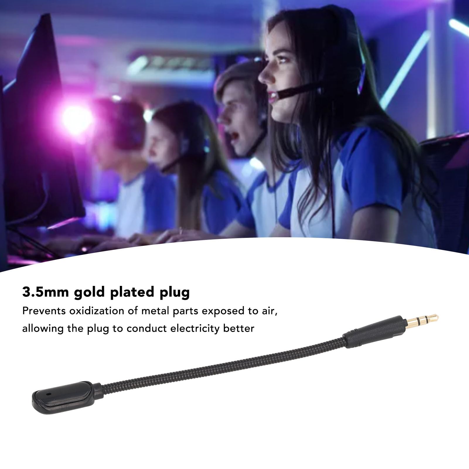 Barracuda X Replacement Gaming Microphone - 3.5mm Gold Plated Detachable Noise Cancelling Boom Mic with Foam Windscreen | Perfect for Streaming, Online Gaming & Voice Chat Accessories