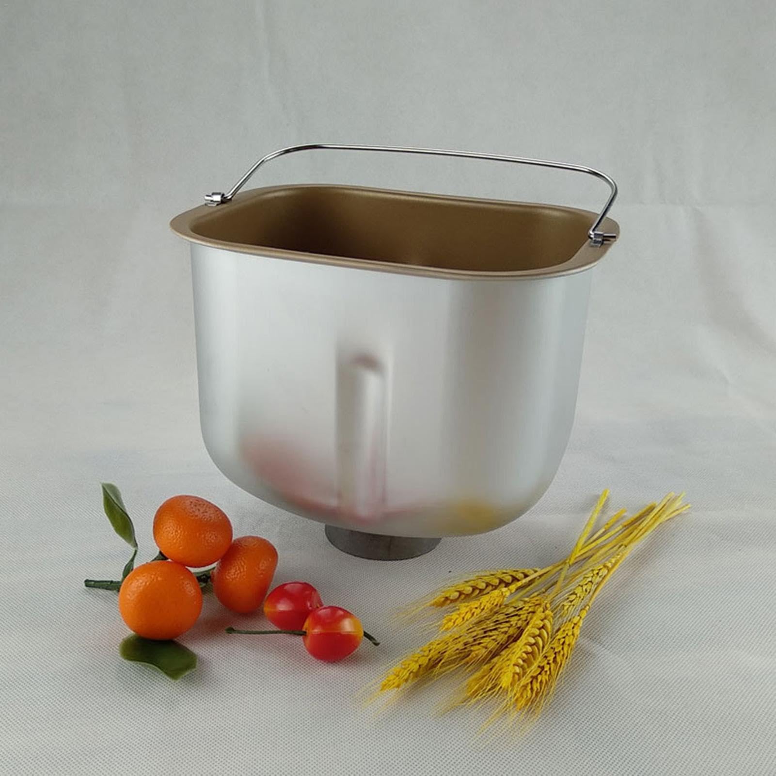 Premium Aluminum Alloy Bread Maker Bucket - Durable Bread Machine Pan Replacement | Multipurpose Baking Barrel & Loaf Pan for Mixing Dough | Perfect for Home Baking, Bread Machine Parts Replacement & Commercial Kitchen Use