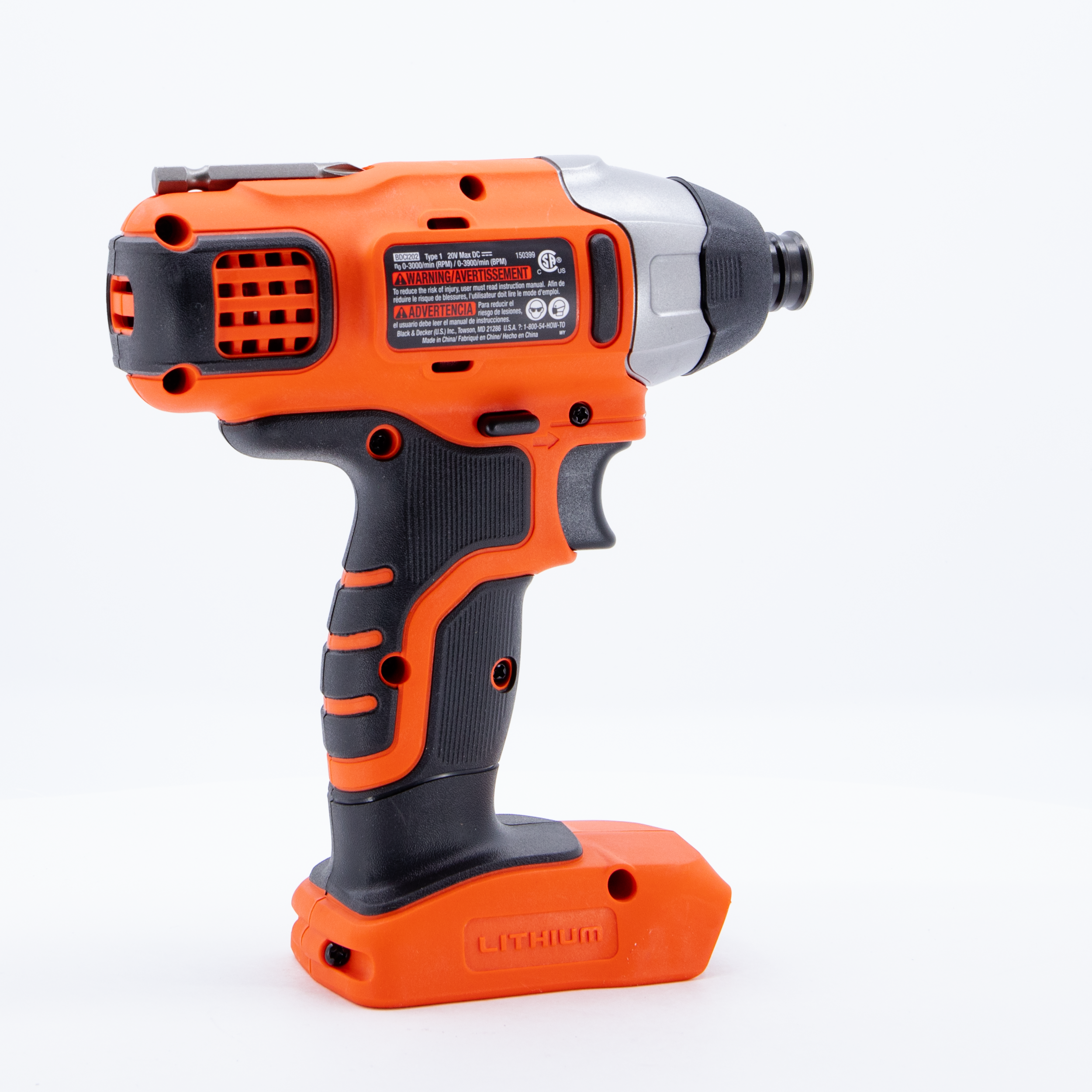 20V MAX Lithium Cordless Impact Driver - Powerful & Lightweight for DIY & Professional Use - No Battery or Charger Included - Perfect for Construction, Woodworking & Home Repairs