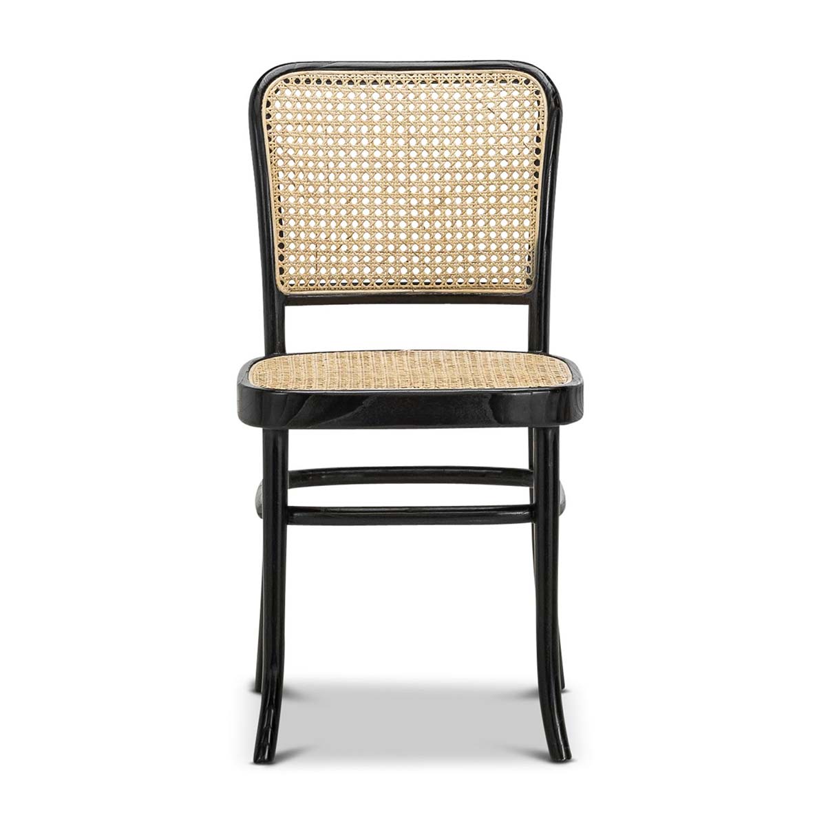 Modern Bentwood Rattan Dining Chairs Set of 2 - Natural Woven Seat & Sturdy Wooden Frame - Perfect for Kitchen, Dining Room, or Breakfast Nook