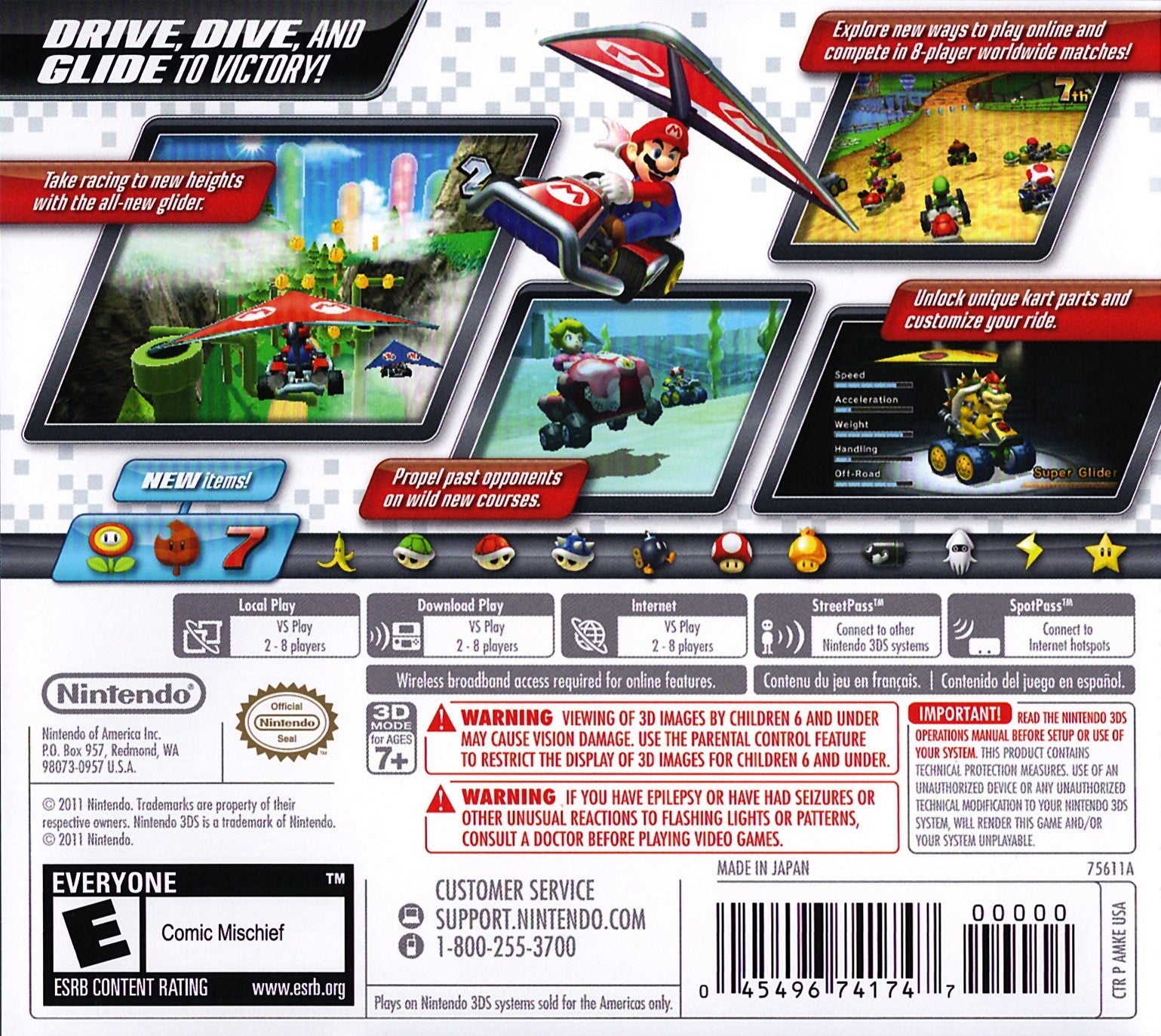 Used Mario Kart 7 3DS Video Game - Authentic Nintendo Racing Game for Nintendo 3DS - Perfect for Kids, Teens & Retro Gaming Enthusiasts - Great Gift for Birthday & Holidays