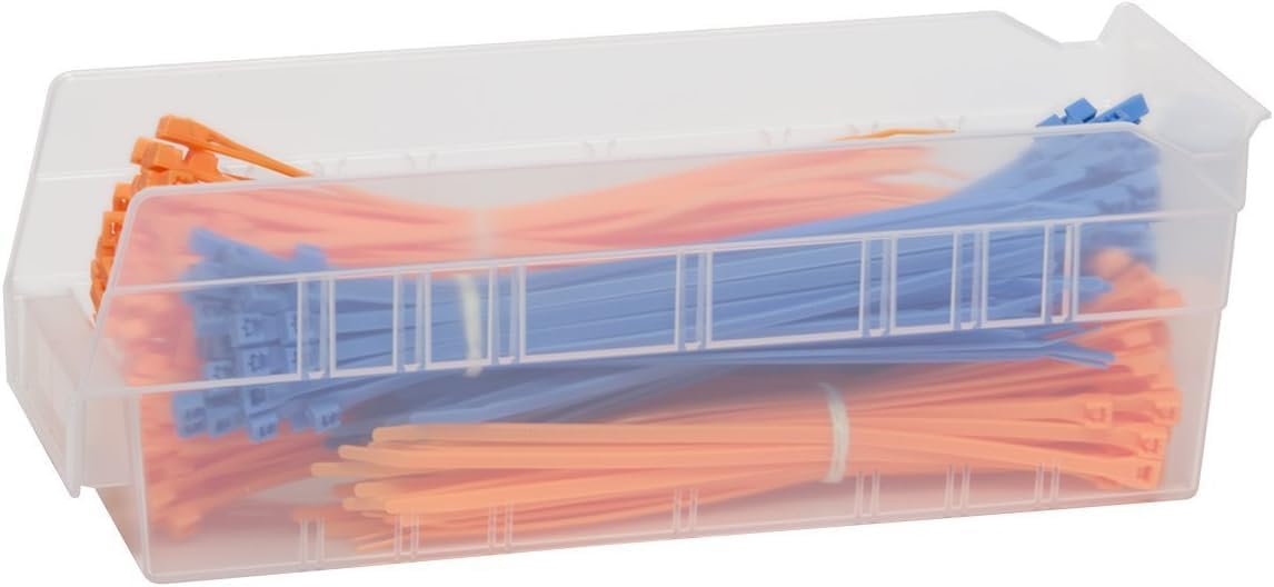 Akro-Mils 30110 Clear Plastic Storage Bins - 24-Pack Organizer for Refrigerator, Kitchen, Cabinet & Pantry (12
