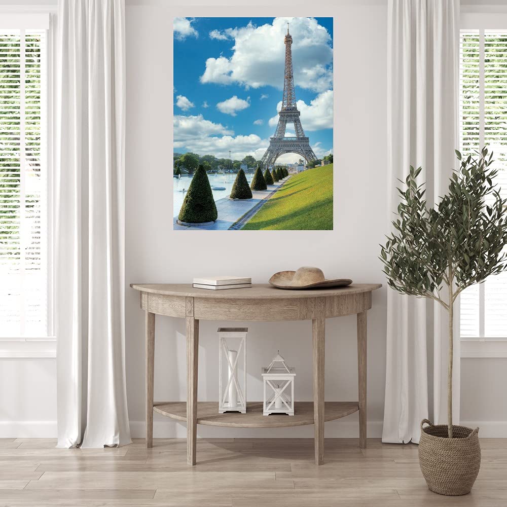 Eiffel Tower Canvas Wall Art - Parisian Landscape Painting by Alan Blaustein - High Quality Fine Art Print for Living Room, Bedroom, Office Decor - Ready to Hang 32x43 Inch - Perfect for Home, Hotel & Cafe Wall Decoration
