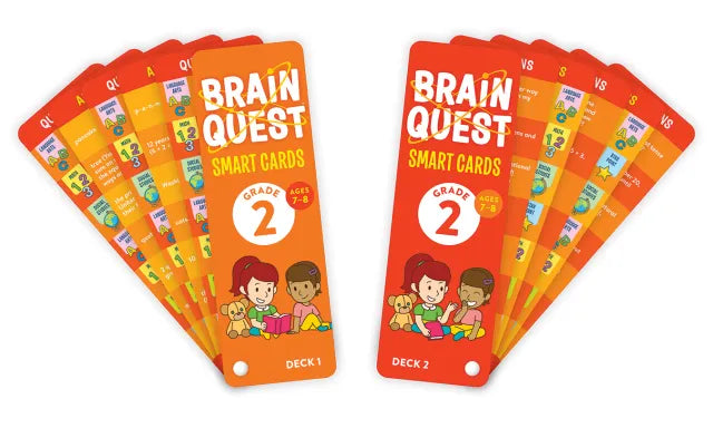 Brain Quest Smart Cards - #1 Educational Q&A Learning Game for Grade 2 Kids (Ages 7-8) - Perfect for Homeschooling & Classroom Activities