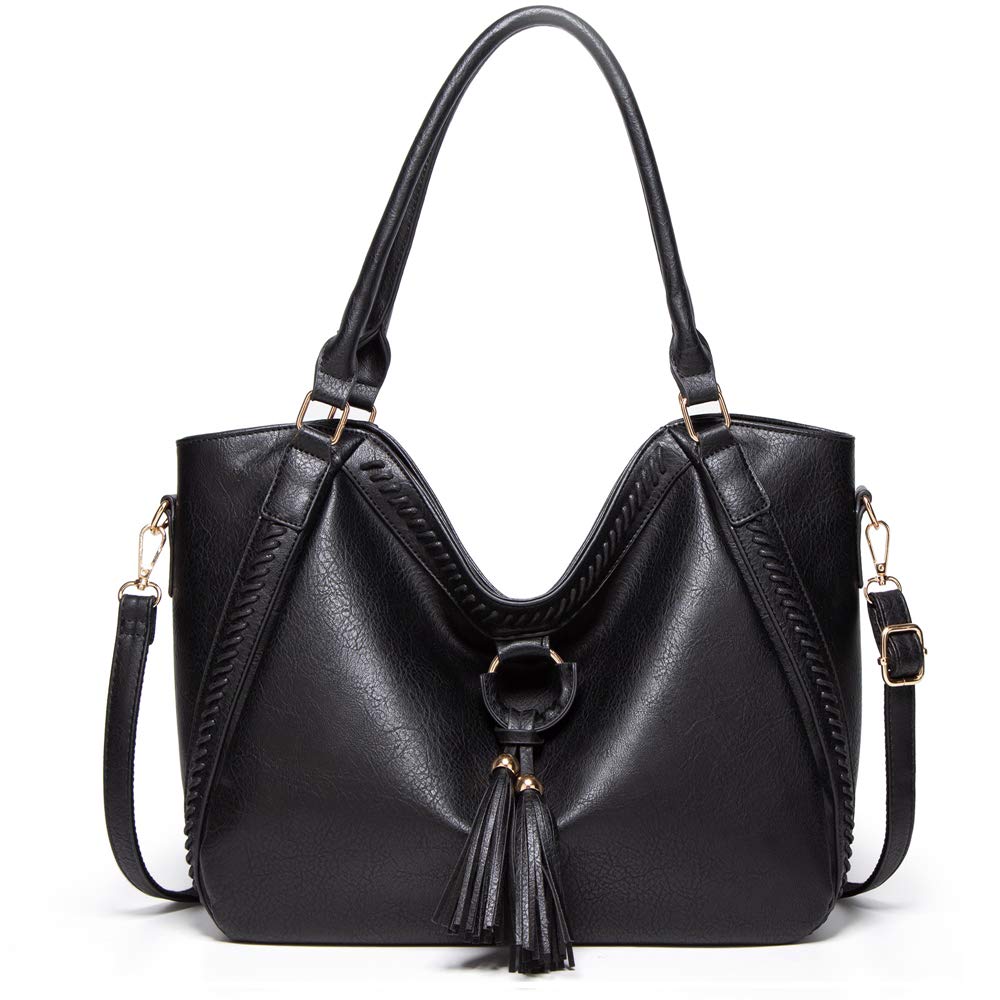 Stylish Women's PU Leather Shoulder Bag with Tassel - Trendy Hobo Purse & Casual Tote for Everyday Use - Large Capacity Handbag Perfect for Work, Shopping and Travel