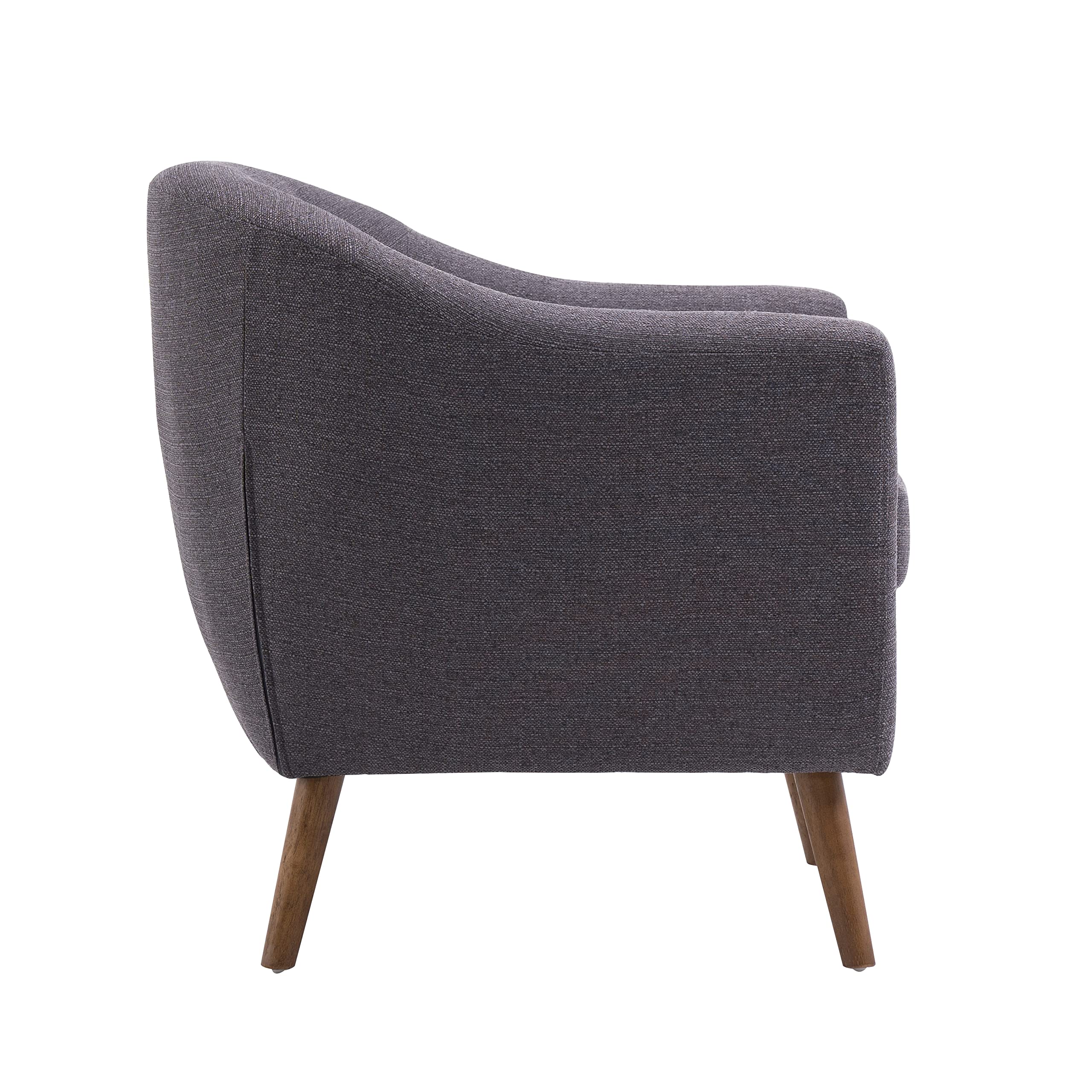 Porthos Home Calida Accent Club Chair - Stylish Button Tufted Linen Upholstery with Durable Rubberwood Legs - Perfect for Living Room, Home Office & Reading Nook