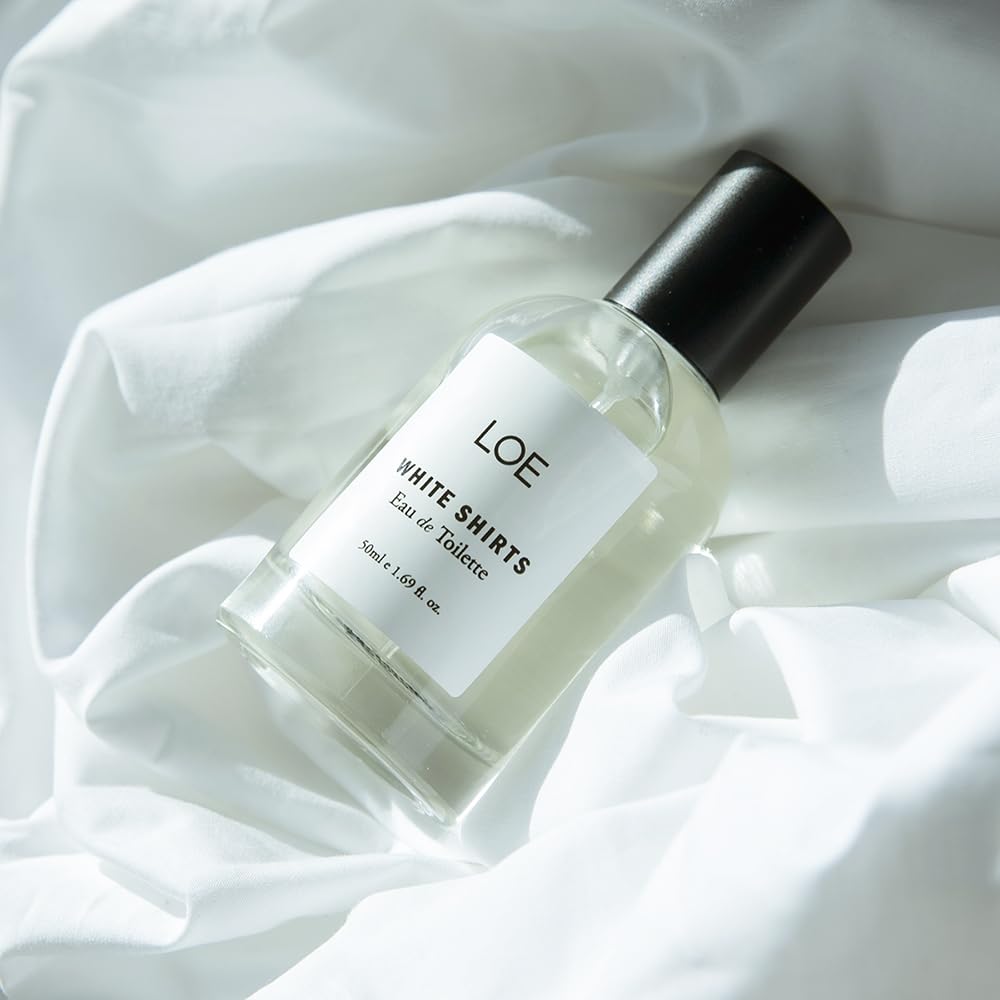 LOE Life on Earth Eau de Toilette for Women & Men - Fresh White Shirt Scent - 50ml/1.69fl oz Perfume Spray - Daytime Wear, Office & Casual Occasions