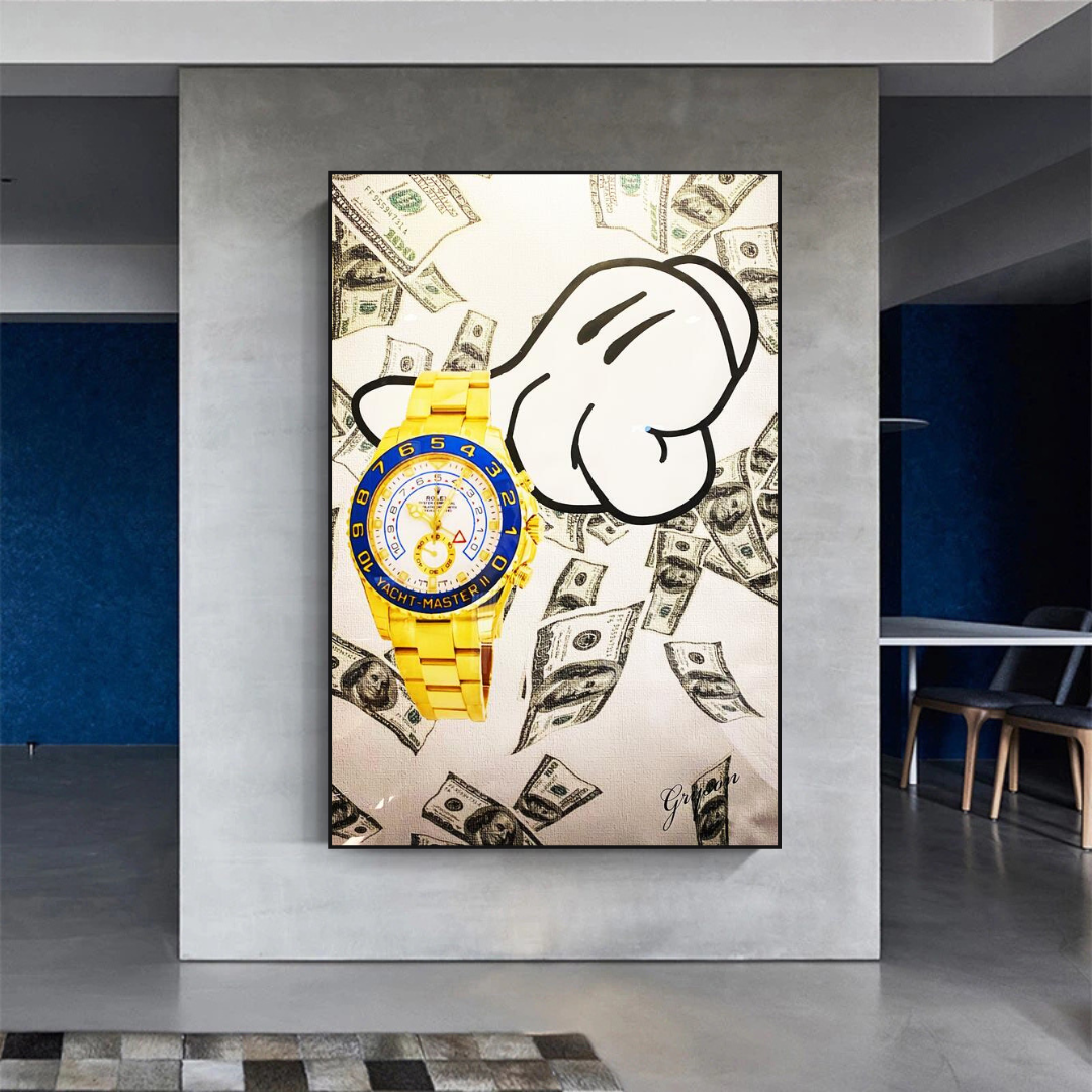 Time is Money Motivational Poster - Inspirational Success Wall Art for Office, Home & Study Room Decor