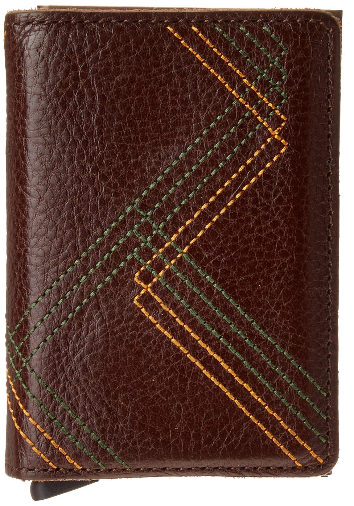Secrid Slim Wallet - Stitch Embroidered Vegetable-Tanned Leather RFID Blocking Minimalist Card Holder for Men & Women | Perfect for Travel, Business & Everyday Carry