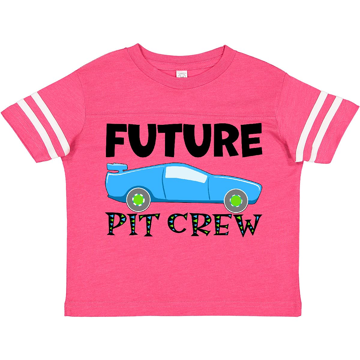Inktastic Future Pit Crew Blue Race Car Toddler T-Shirt - Cute Toddler Boy Outfit for Racing Fans, Birthday & Car Theme Parties