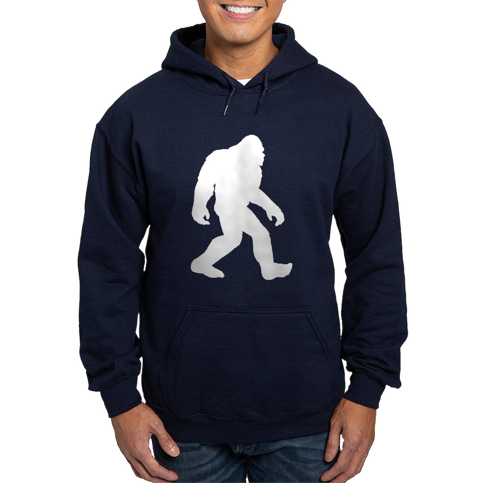 Bigfoot Silhouette Hoodie for Men - Dark Regular Fit Pullover Sweatshirt | Cozy & Warm Winter Casual Wear for Outdoor Adventures & Street Style