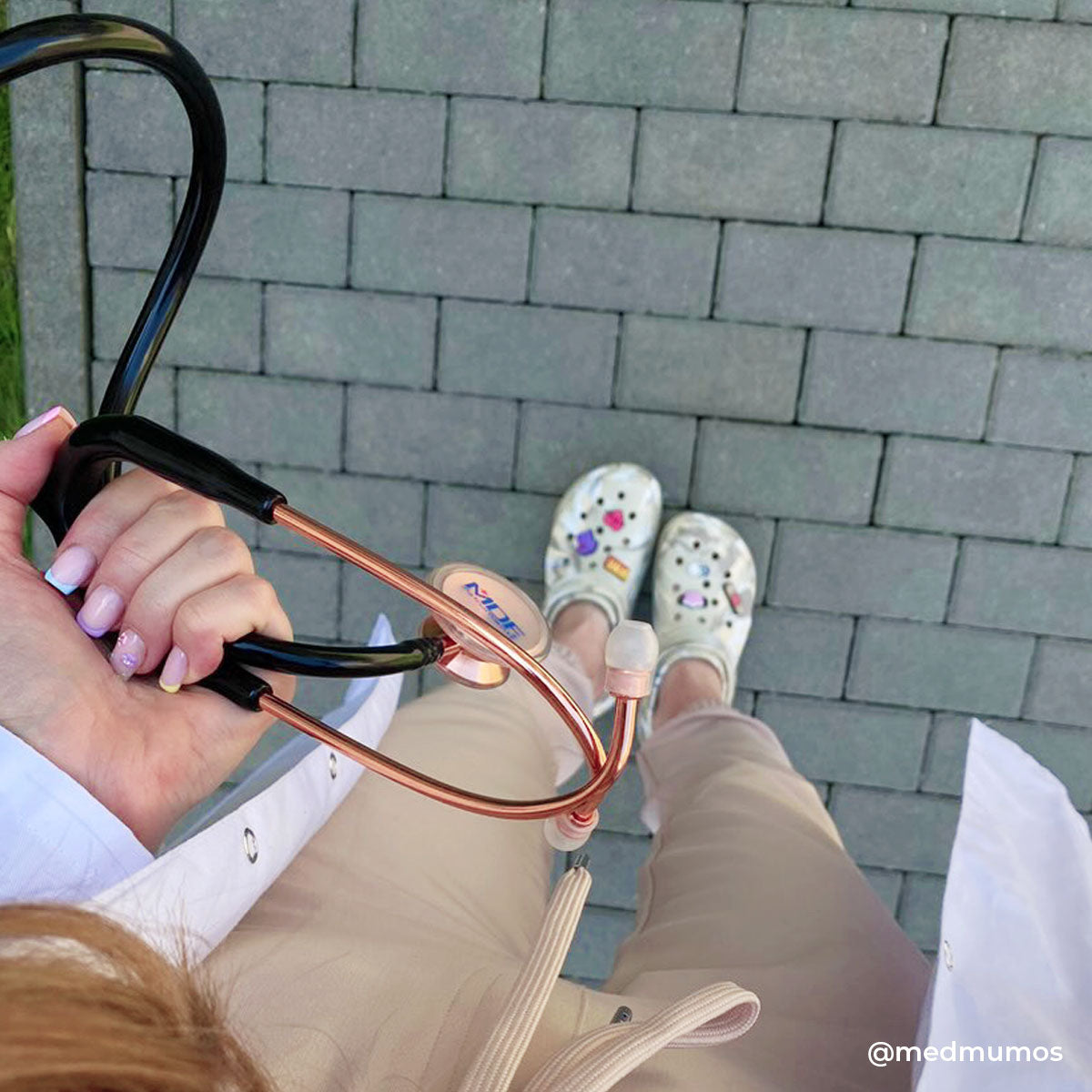 MD One® Premium Adult Stethoscope - Black & Rose Gold Finish | Ideal for Medical Professionals, Nursing Students & Healthcare Workers