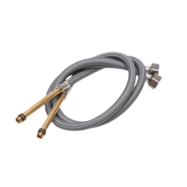 2-Pack 304 Stainless Steel Flexible Shower Hose with Extendable Nozzle - 40cm Bathroom Plumbing Pipe for Handheld Shower & Tub Faucet Extension - Perfect for RV, Pets, and Deep Cleaning