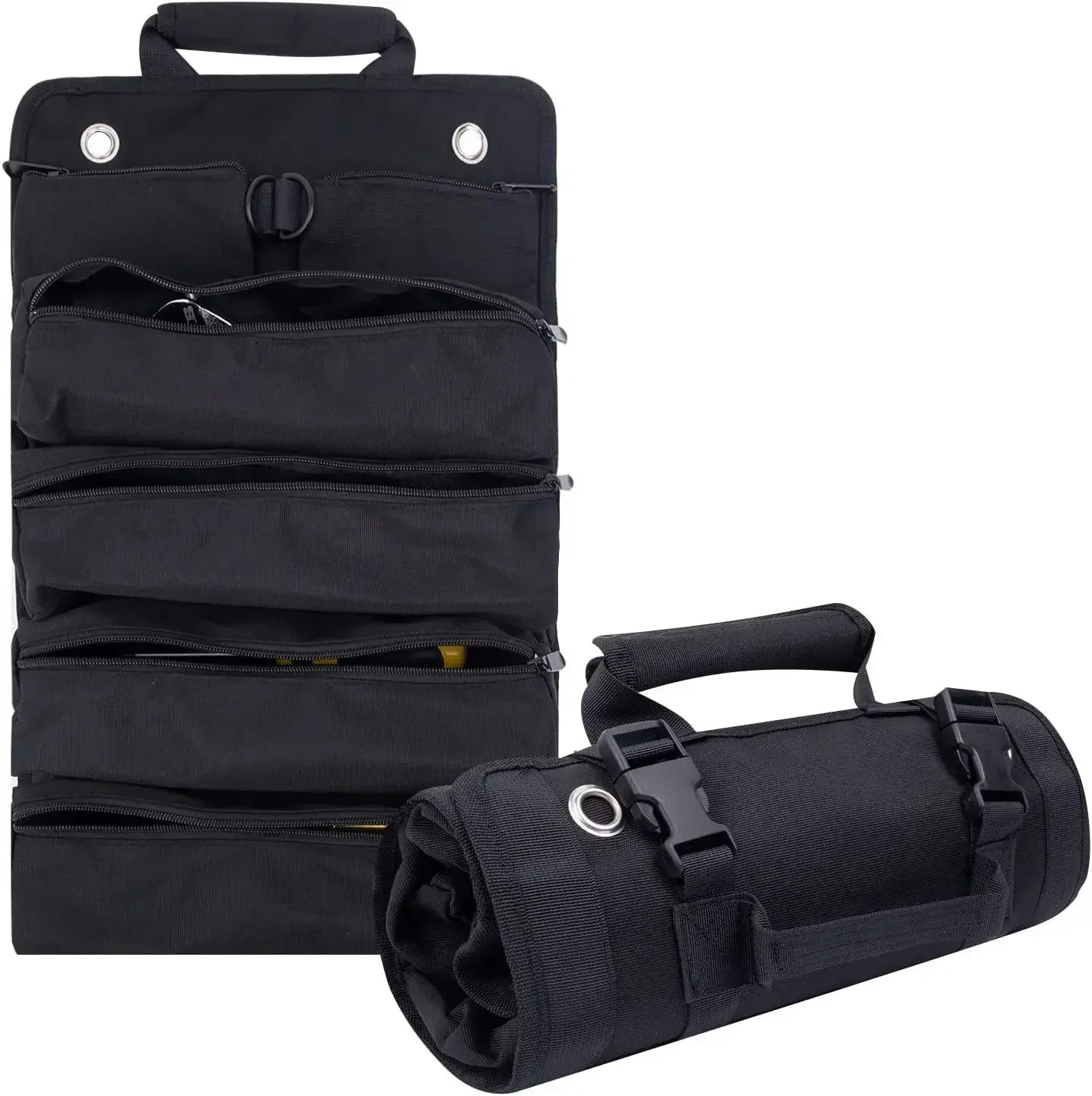 Heavy Duty Roll Up Tool Bag Organizer - Durable Portable Tool Storage for Electricians, Plumbers & DIYers - Perfect for Workshops, Construction Sites & Home Repairs