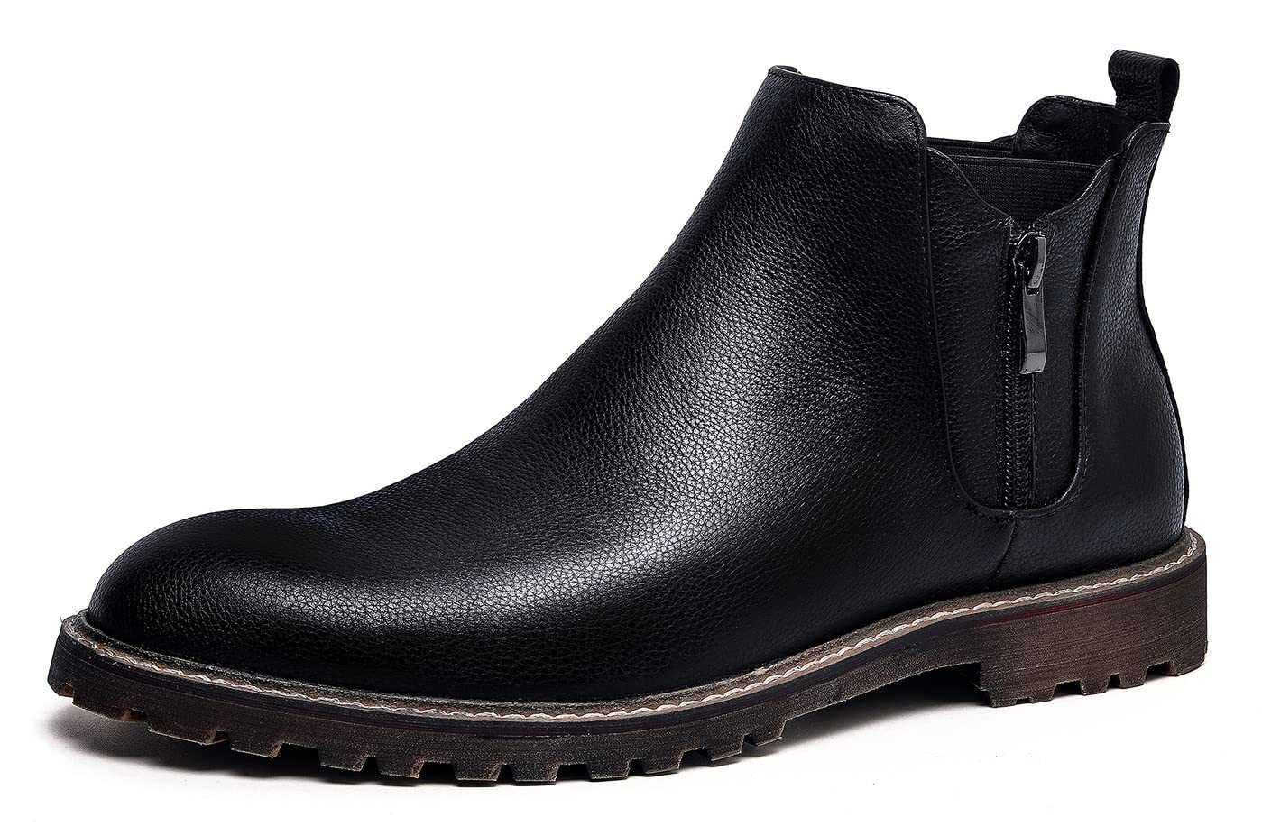 Santimon Men's Chelsea Boots - Stylish Zipper Dress Boots for Formal & Casual Wear | Comfortable Ankle Boots for Office, Parties & Everyday Outfits