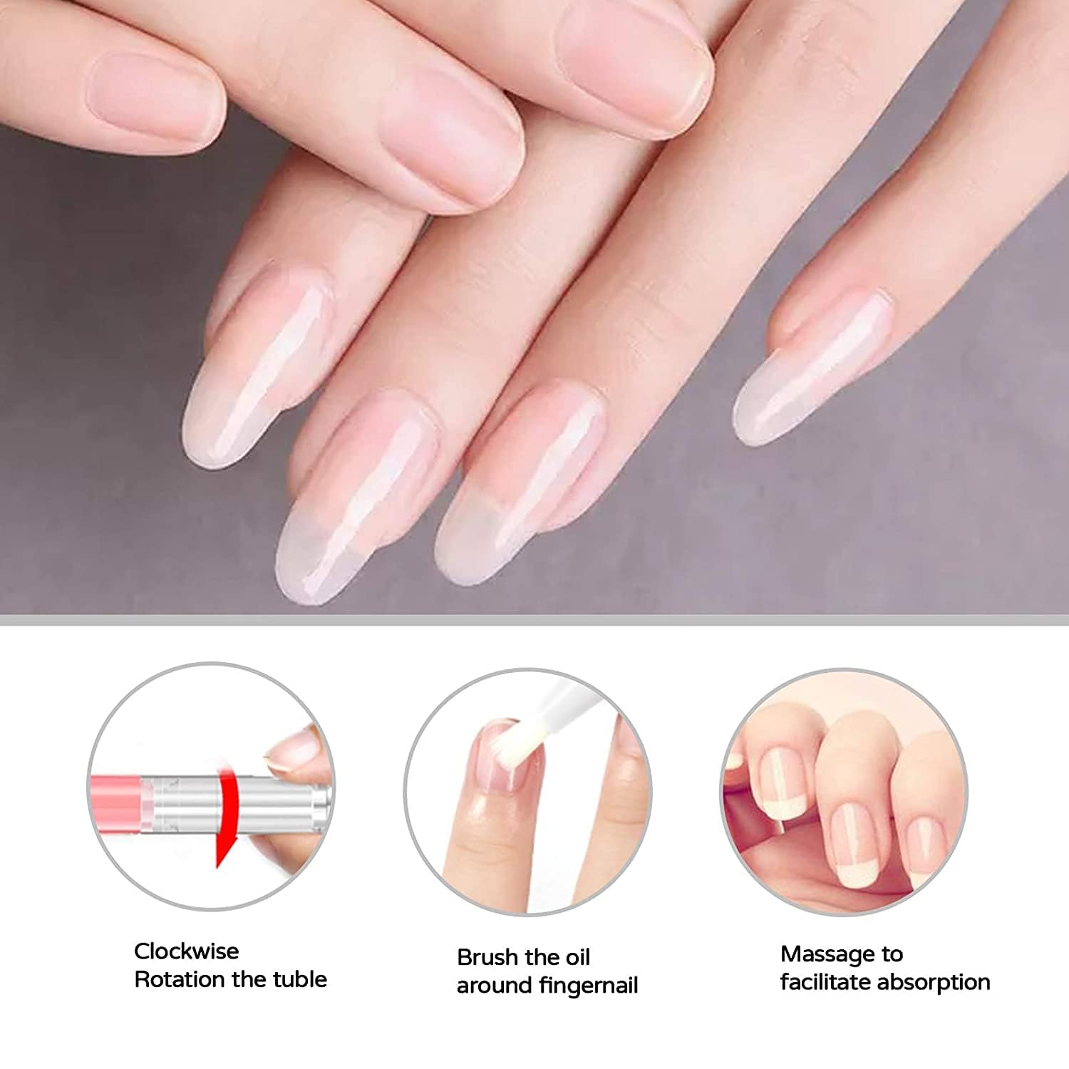 AIJIMEI 8pcs Cuticle Oil Pens - Nail Care Essential Oil for Dry & Damaged Nails - Moisturizing Nail Repair Treatment with Vitamin E - Perfect for Manicures, Pedicures & At-Home Nail Care